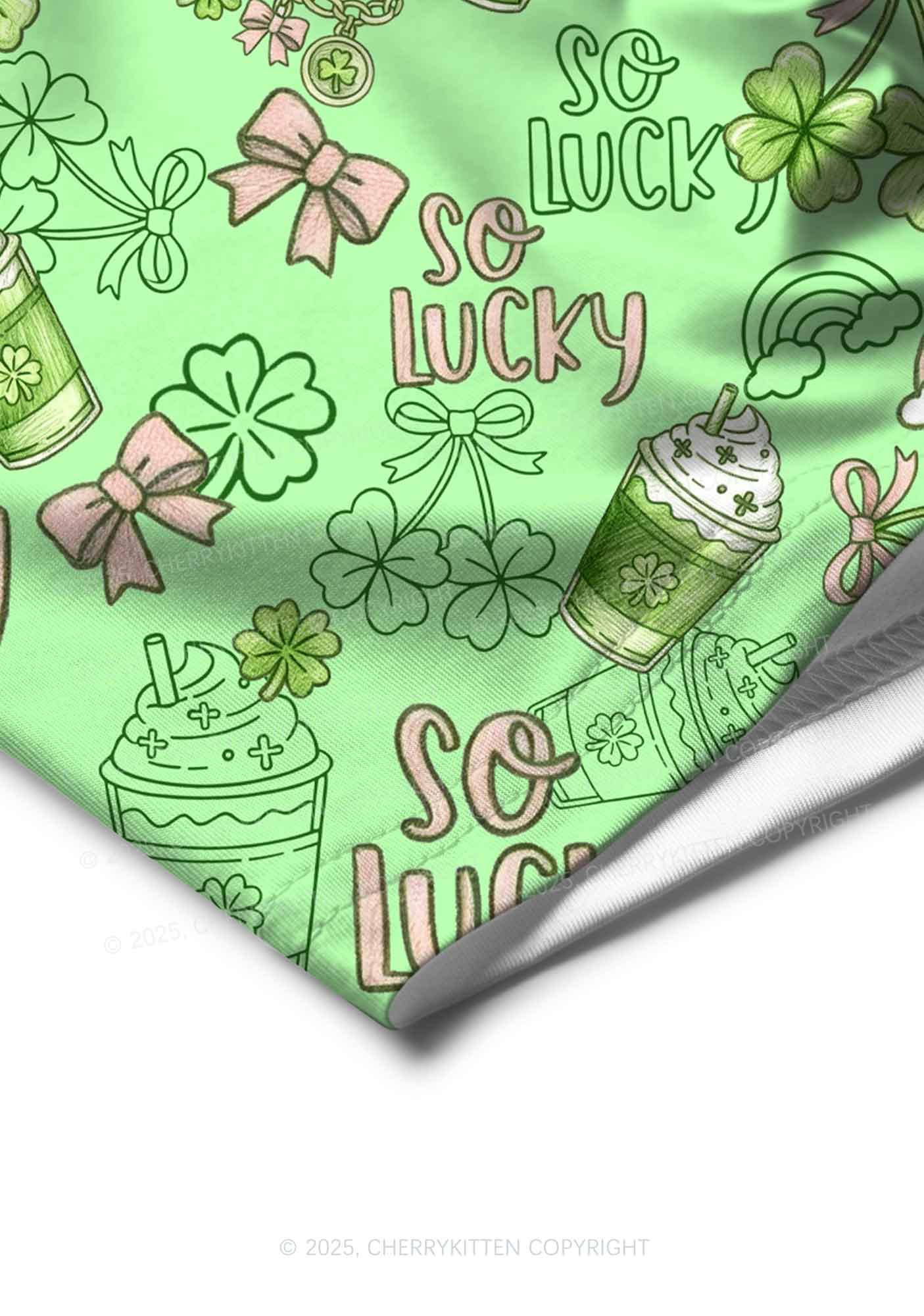 So Lucky Vibes St Patricks Y2K Print Men Boxer Briefs Cherrykitten - Image 4