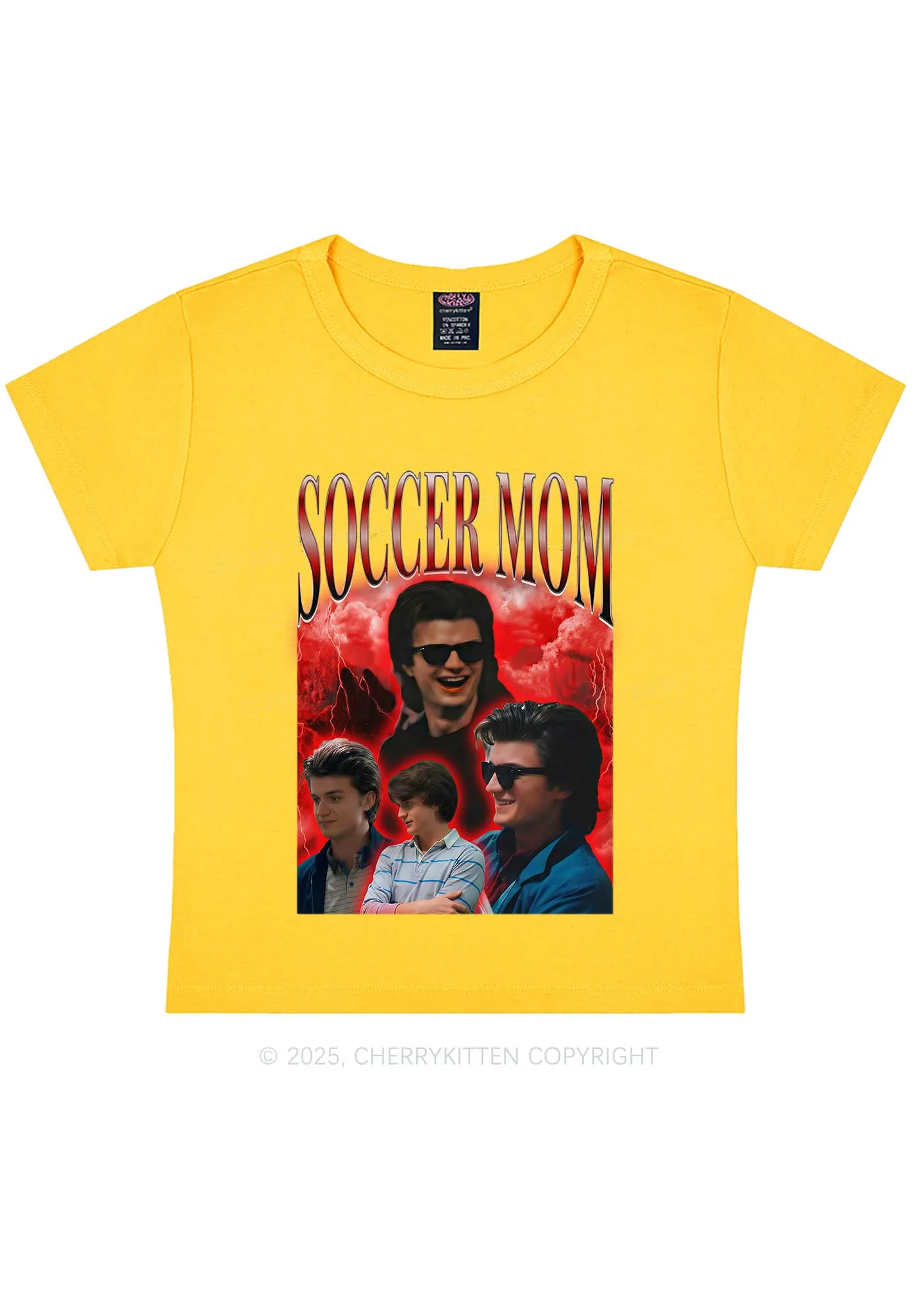 Soccer Mom Y2K Baby Tee Cherrykitten - Image 3