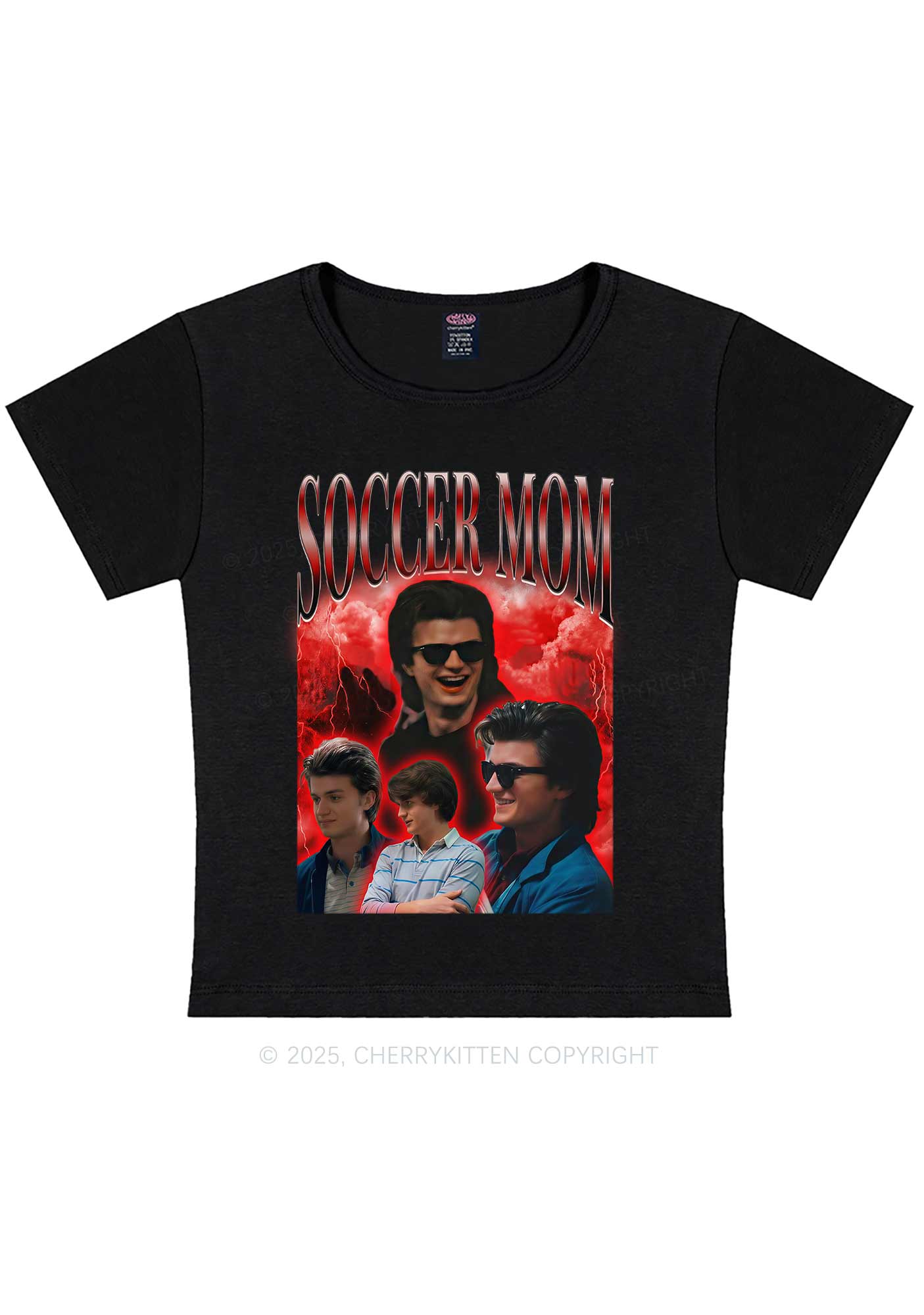 Soccer Mom Y2K Baby Tee Cherrykitten - Image 4
