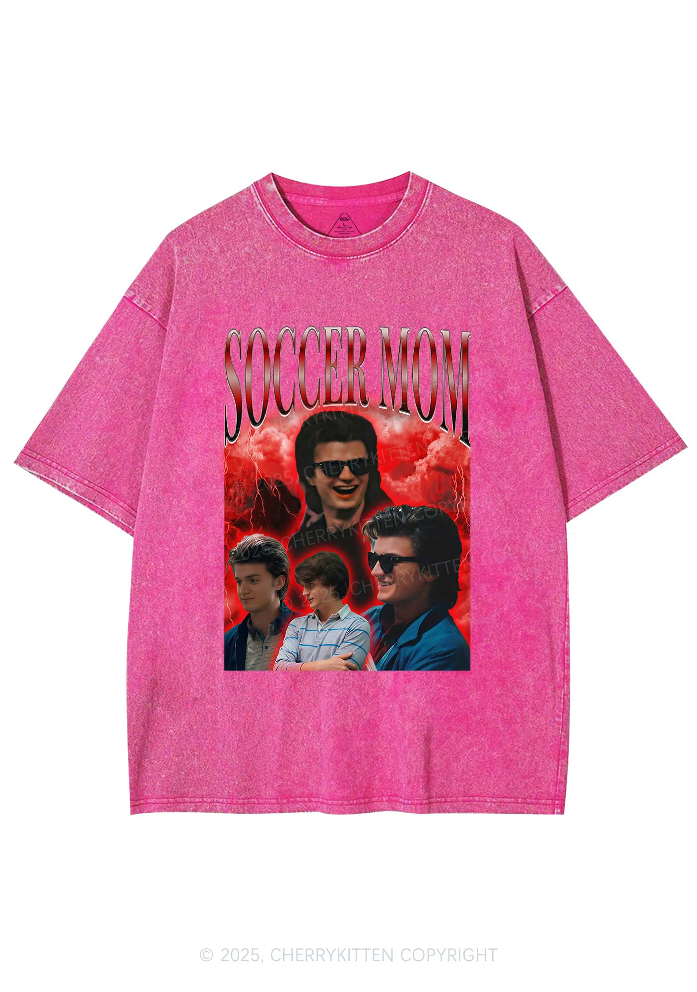 Soccer Mom Y2K Shirts Washed Tee Cherrykitten - Image 4