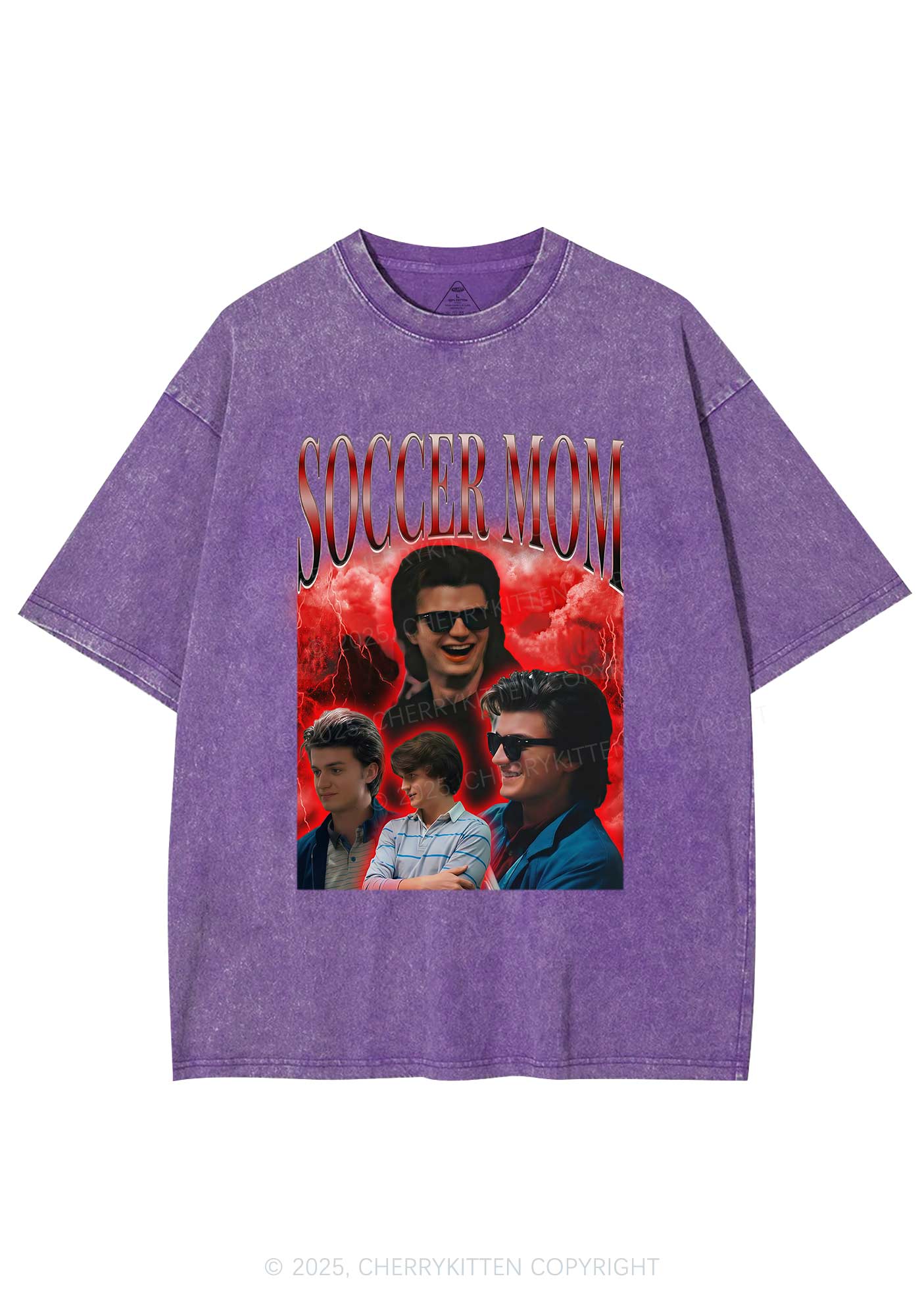 Soccer Mom Y2K Shirts Washed Tee Cherrykitten - Image 5