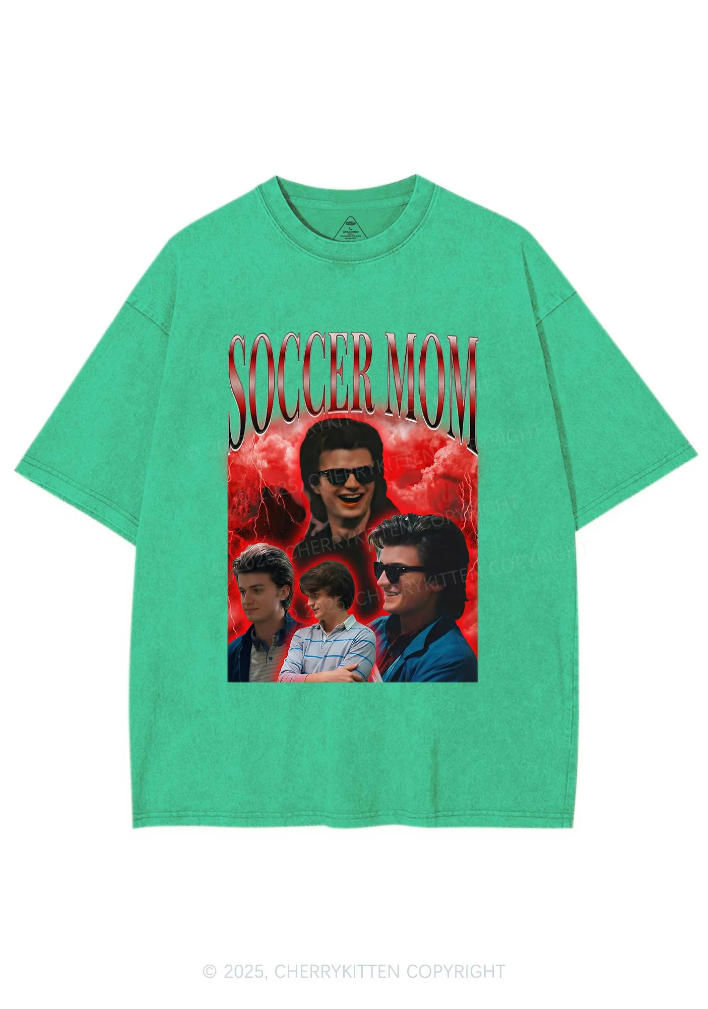 Soccer Mom Y2K Shirts Washed Tee Cherrykitten - Image 6