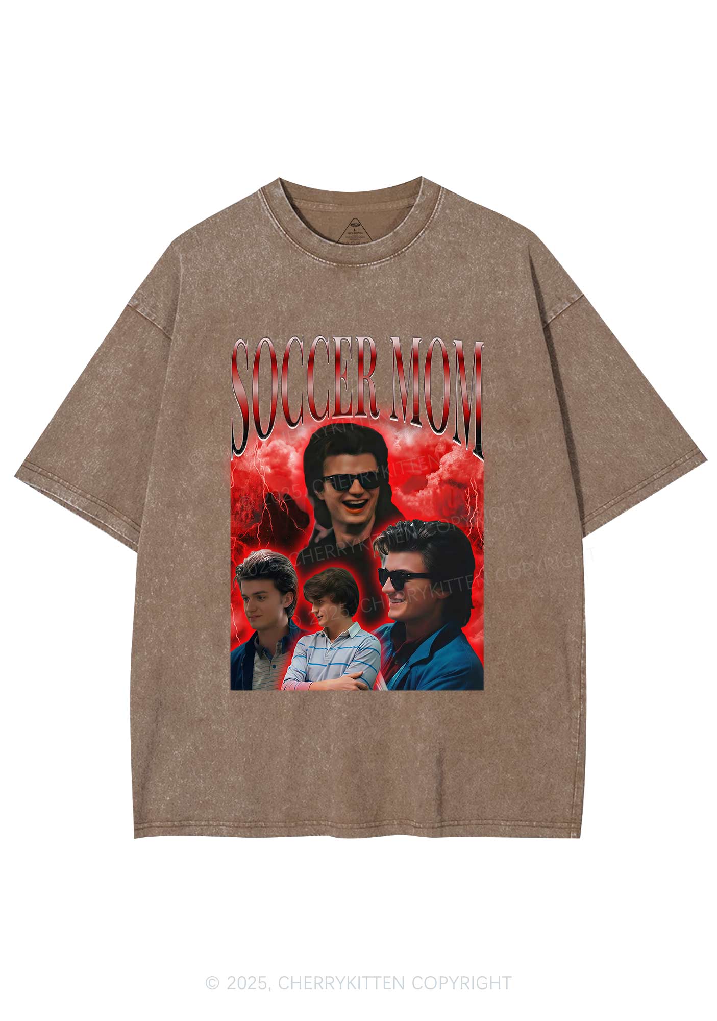 Soccer Mom Y2K Shirts Washed Tee Cherrykitten - Image 7