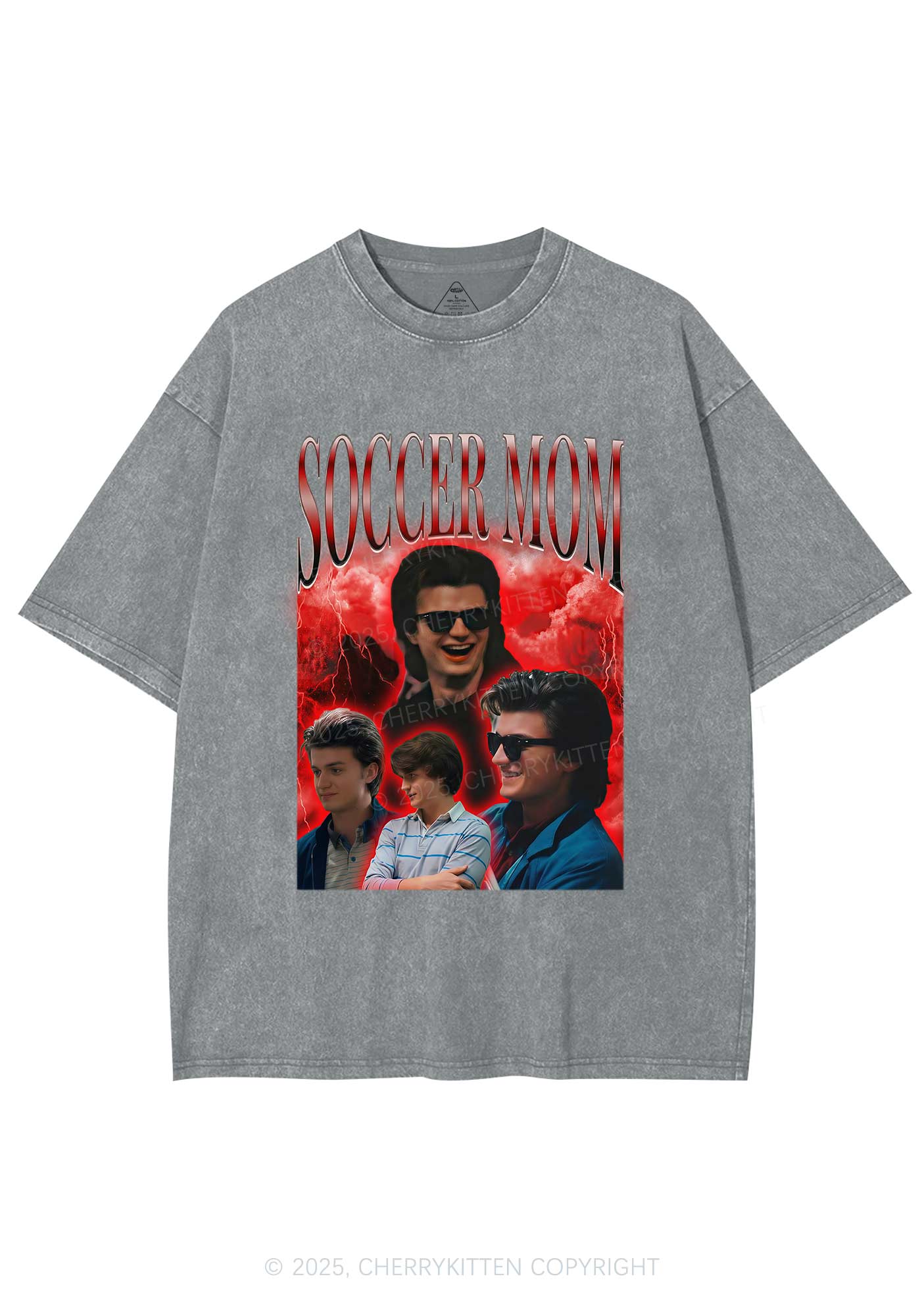 Soccer Mom Y2K Shirts Washed Tee Cherrykitten - Image 8