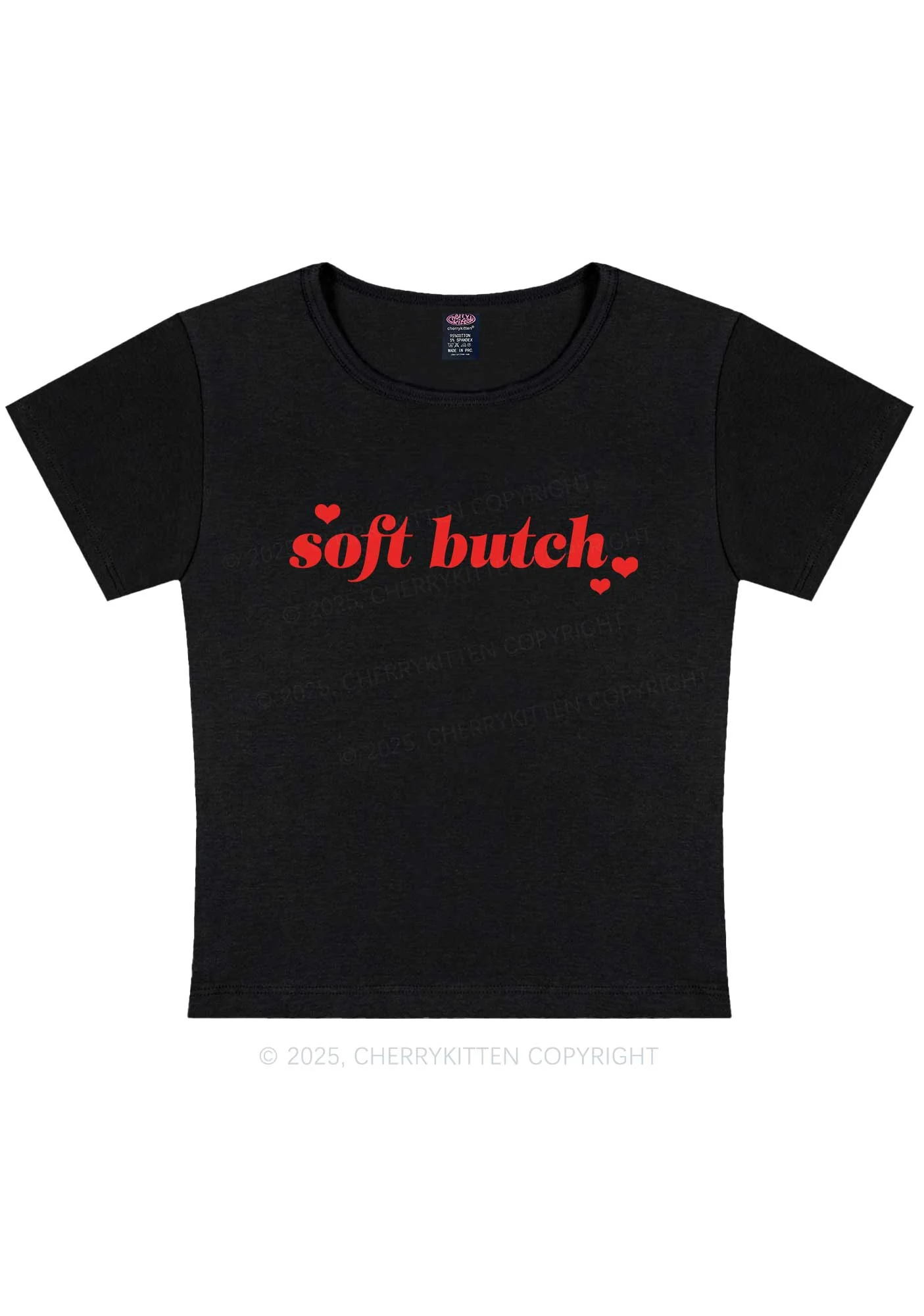 Soft Butch Y2K Baby Tee Cherrykitten - Image 4