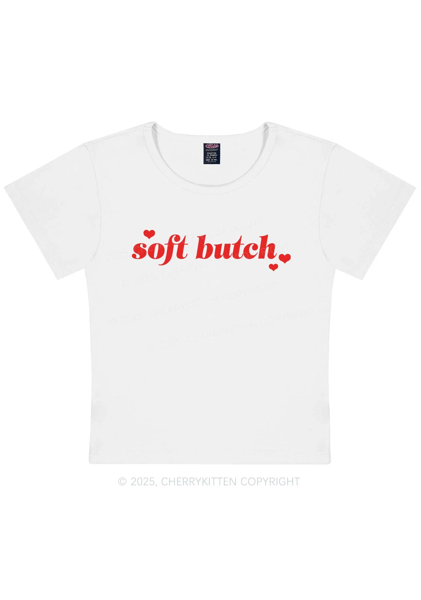 Soft Butch Y2K Baby Tee Cherrykitten - Image 6