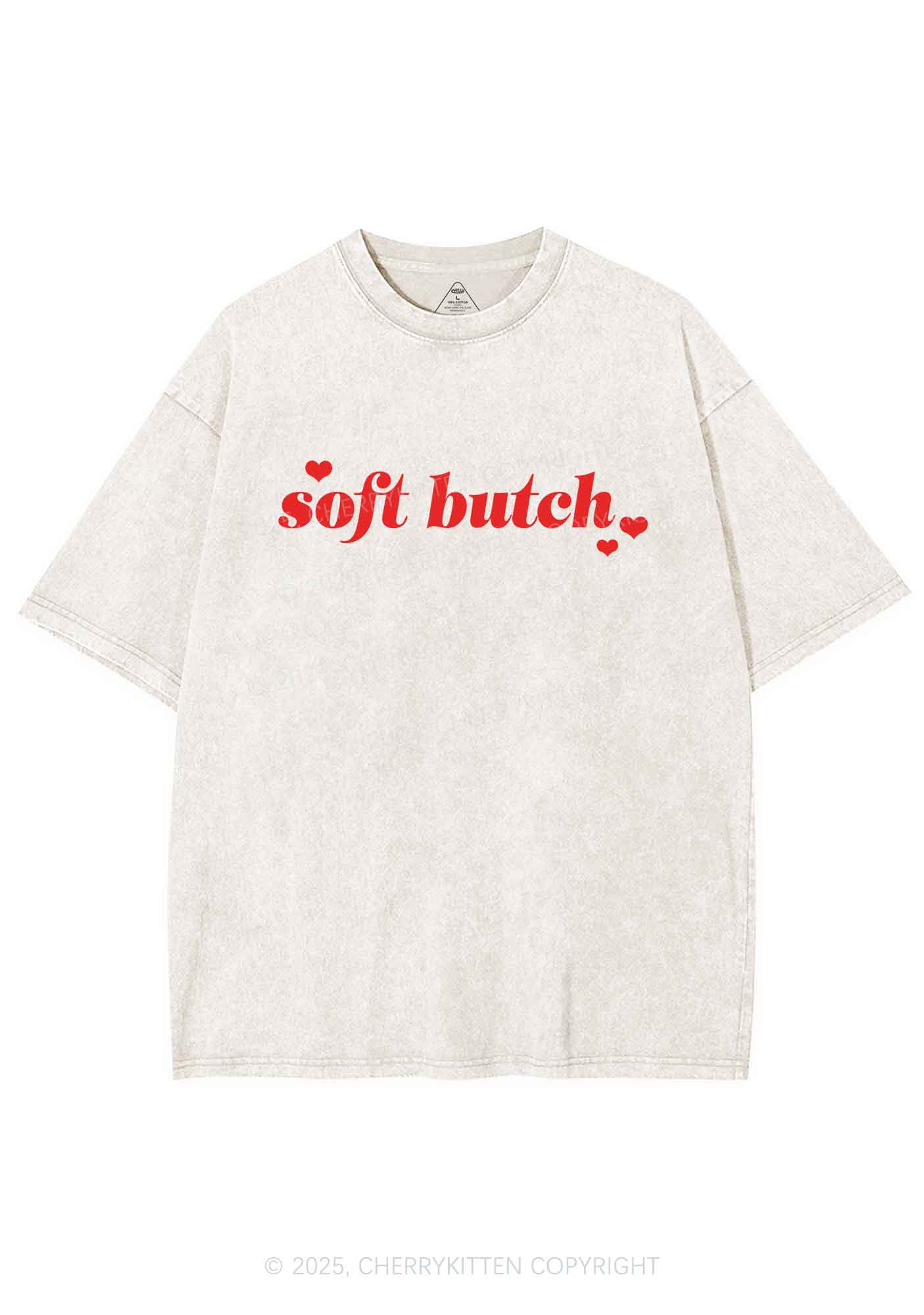 Soft Butch Y2K Shirts Washed Tee Cherrykitten - Image 5