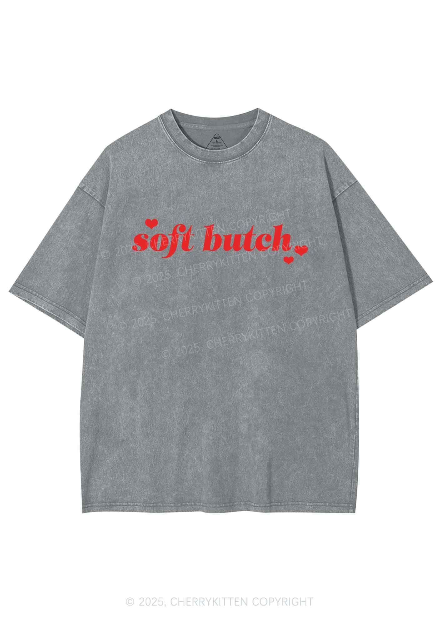Soft Butch Y2K Shirts Washed Tee Cherrykitten - Image 6