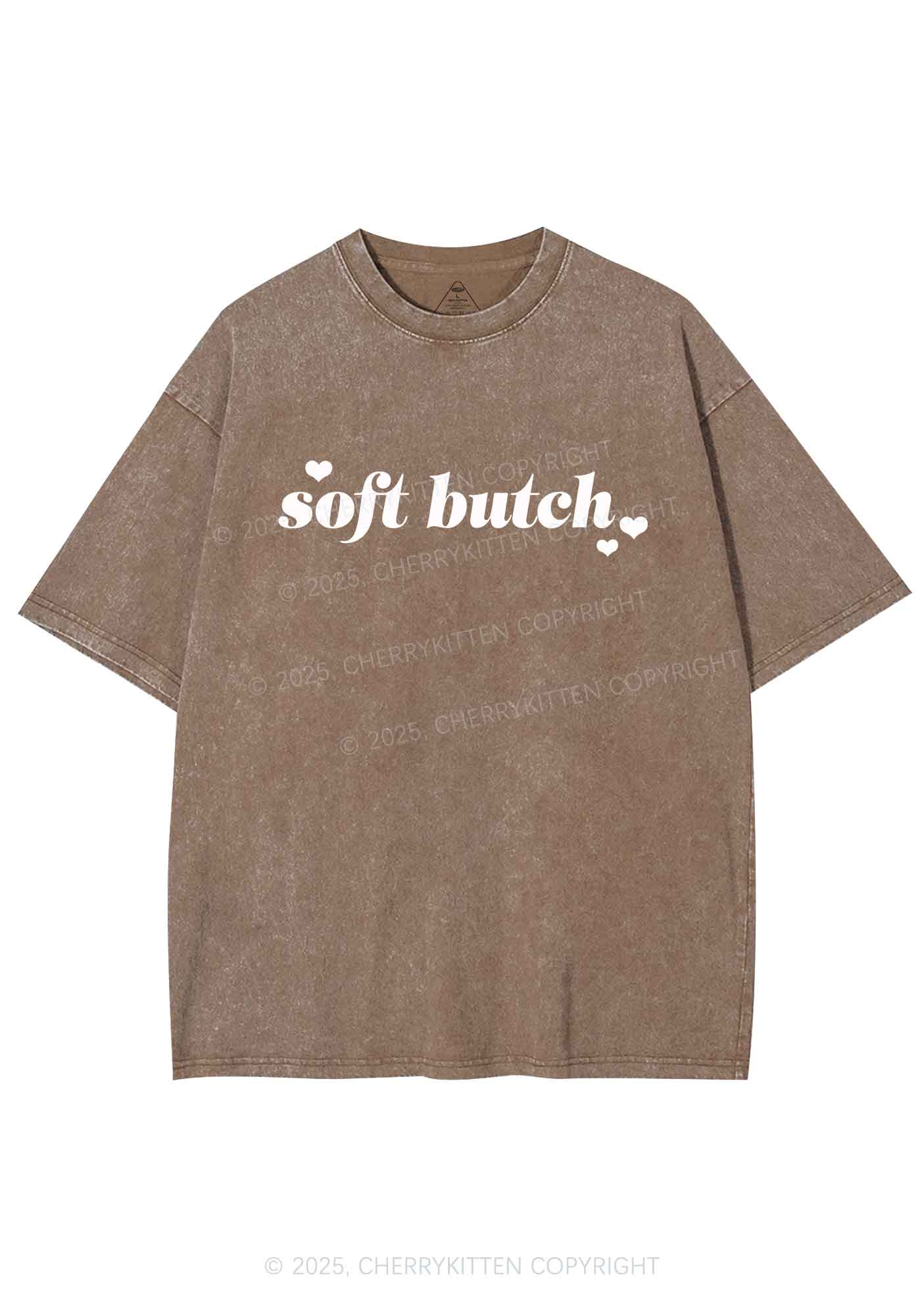 Soft Butch Y2K Shirts Washed Tee Cherrykitten - Image 7