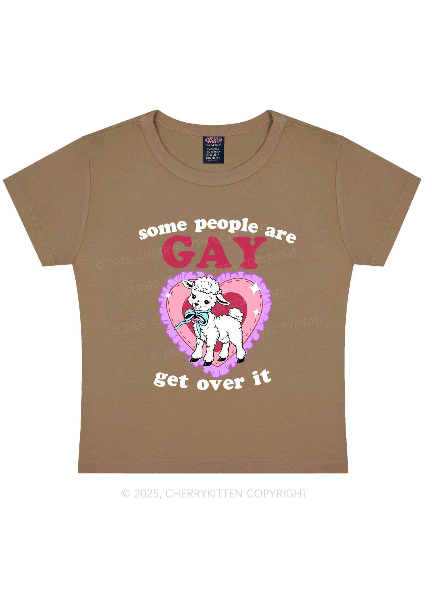 Some People Are Gay Pride Y2K Baby Tee Cherrykitten - Image 10