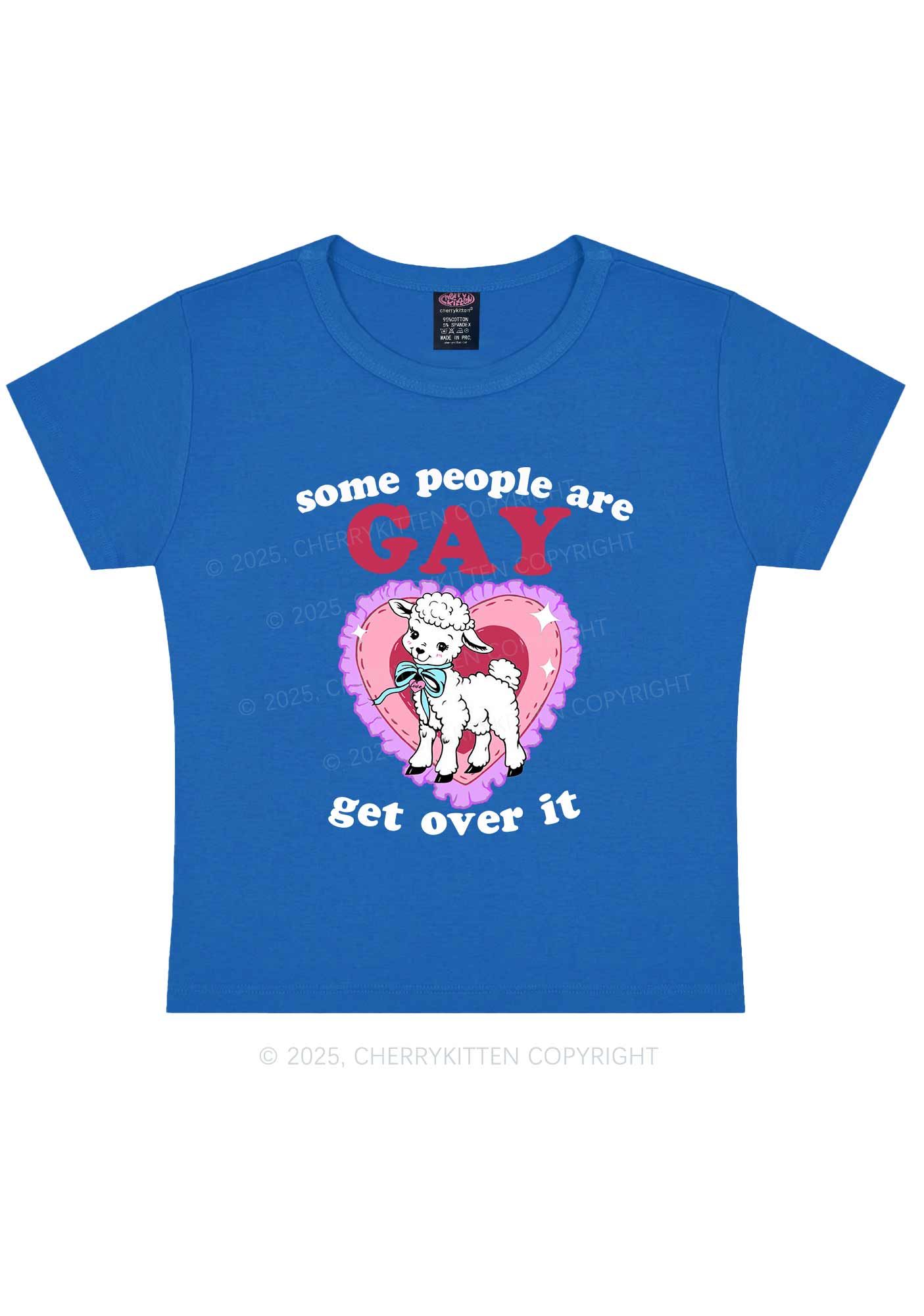 Some People Are Gay Pride Y2K Baby Tee Cherrykitten - Image 9