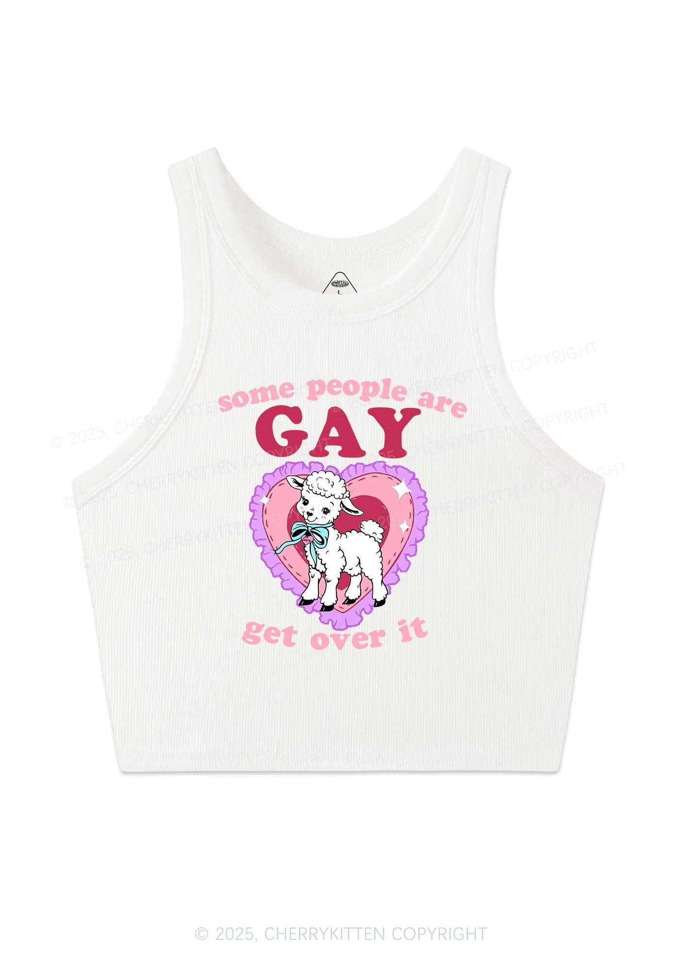Some People Are Gay Pride Y2K Crop Tank Top Cherrykitten - Image 3
