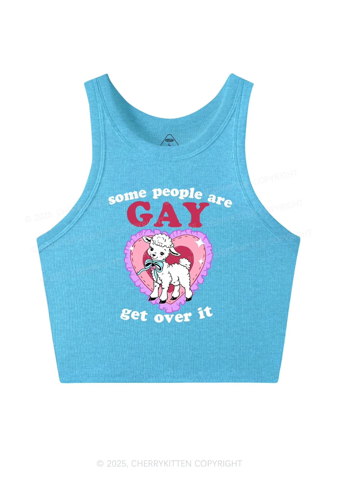 Some People Are Gay Pride Y2K Crop Tank Top Cherrykitten - Image 4