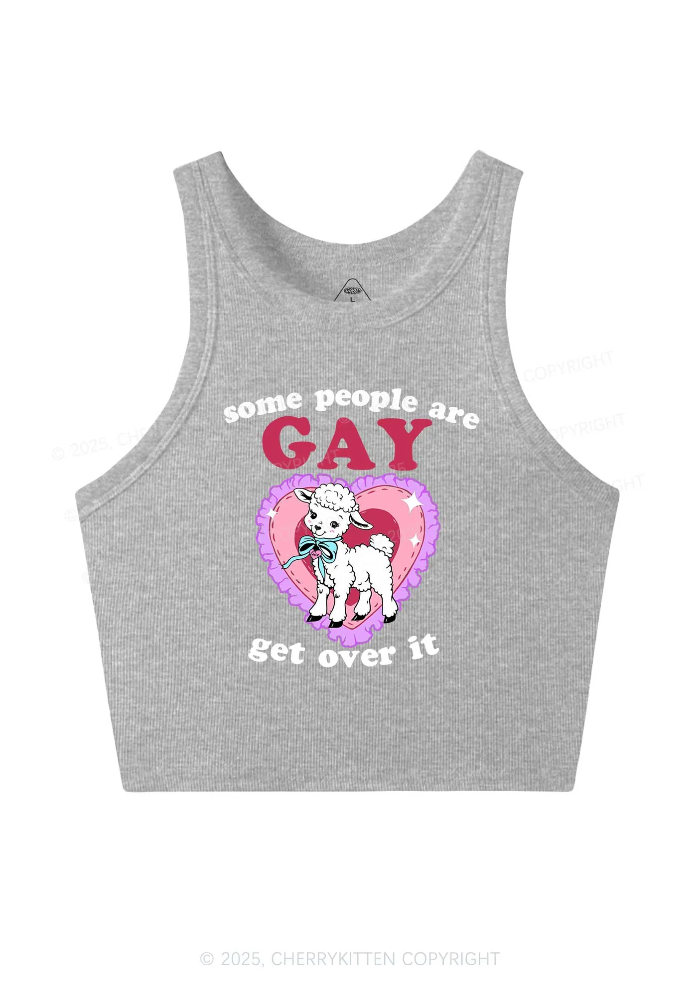 Some People Are Gay Pride Y2K Crop Tank Top Cherrykitten - Image 5