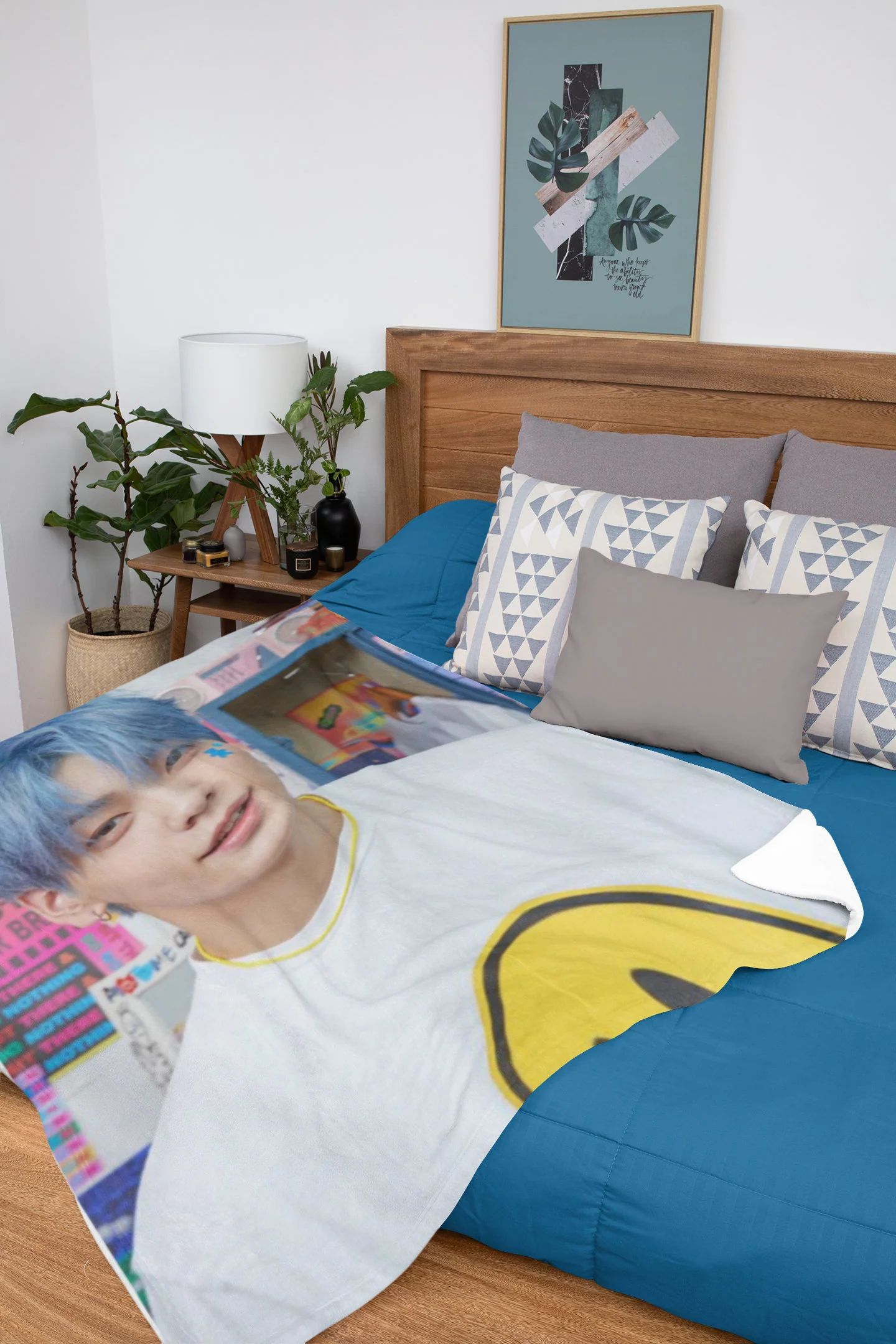 Soobin Boyfriend Photo Kpop Plush Blanket - Image 2