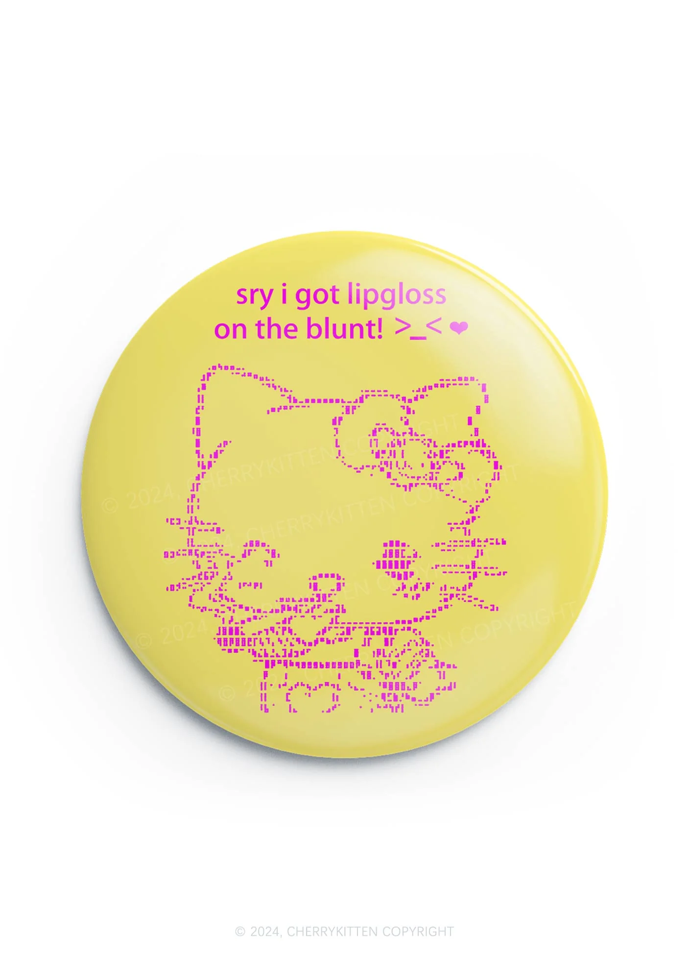 Sorry About Lipgloss 1Pc Y2K Pin Badge Cherrykitten - Image 3