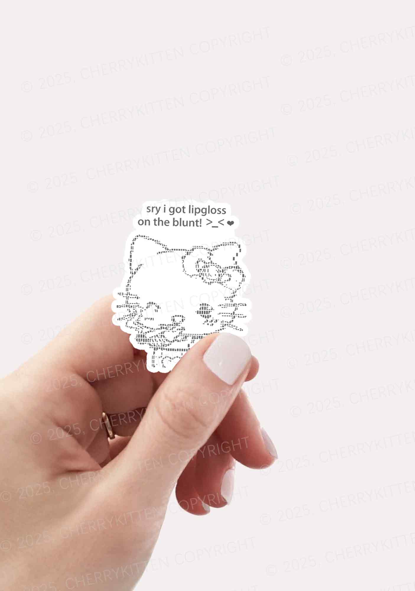 Sorry About Lipgloss 1Pc Y2K Sticker Cherrykitten - Image 2