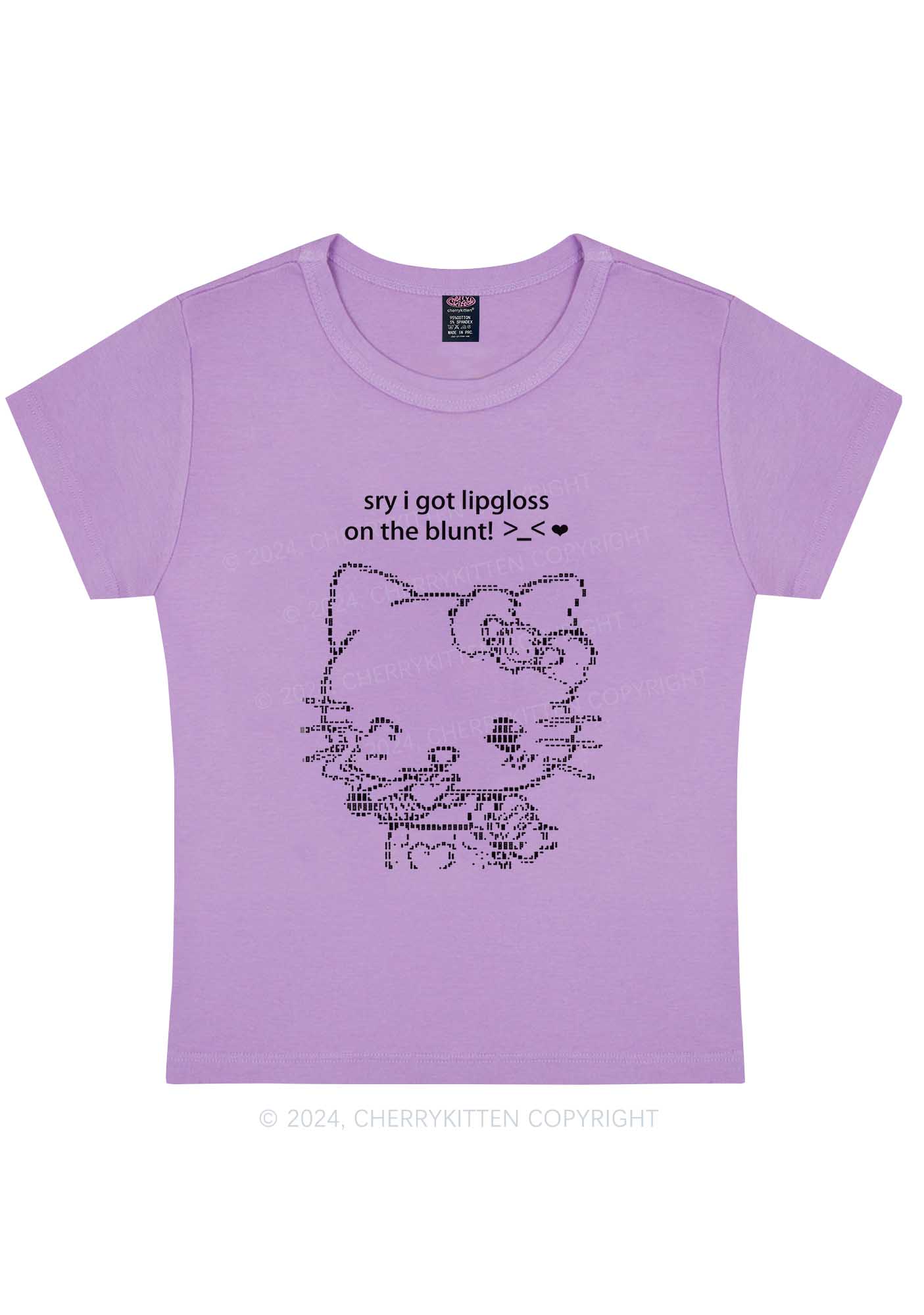Sorry About Lipgloss Y2K Baby Tee Cherrykitten - Image 10