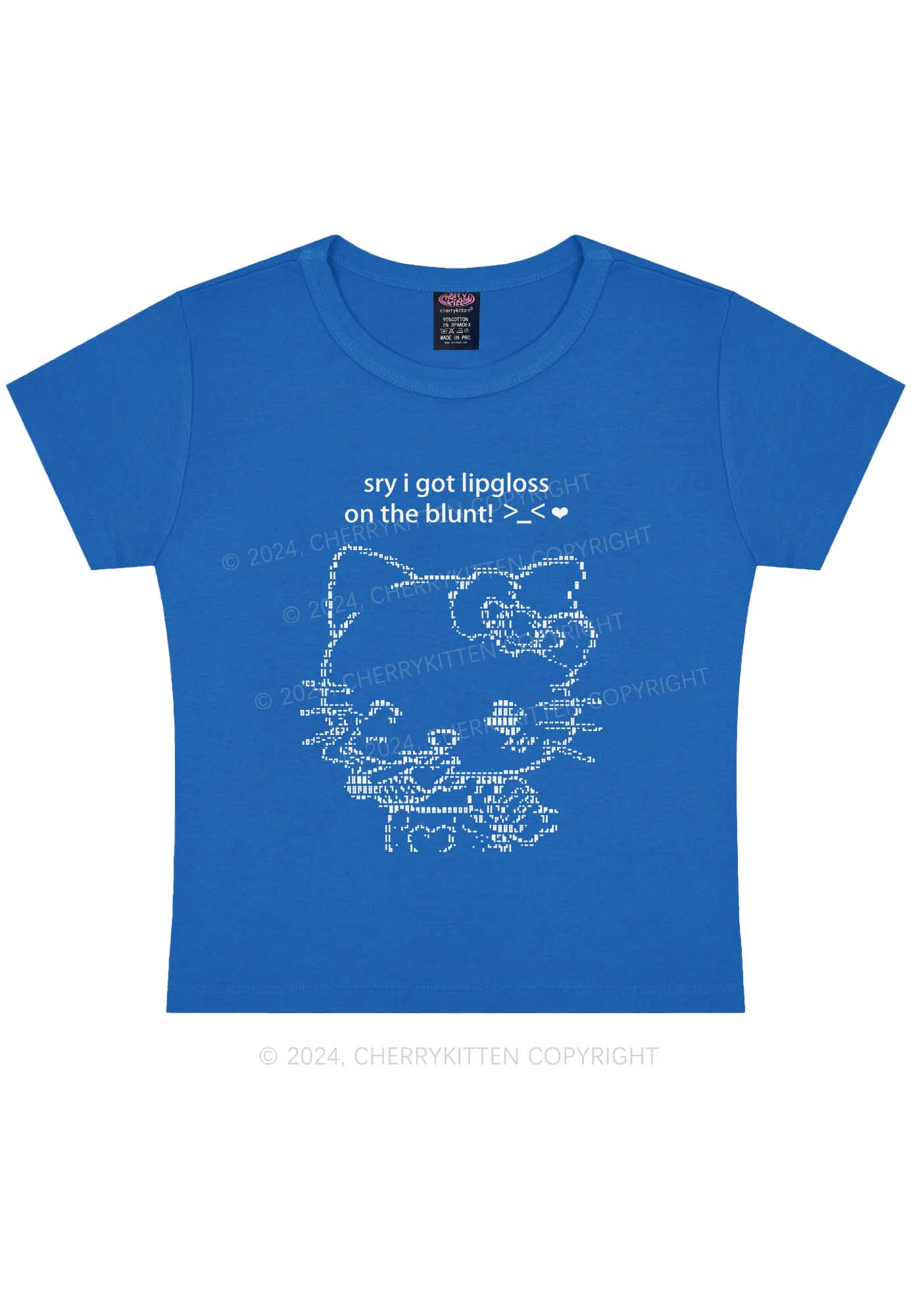 Sorry About Lipgloss Y2K Baby Tee Cherrykitten - Image 11