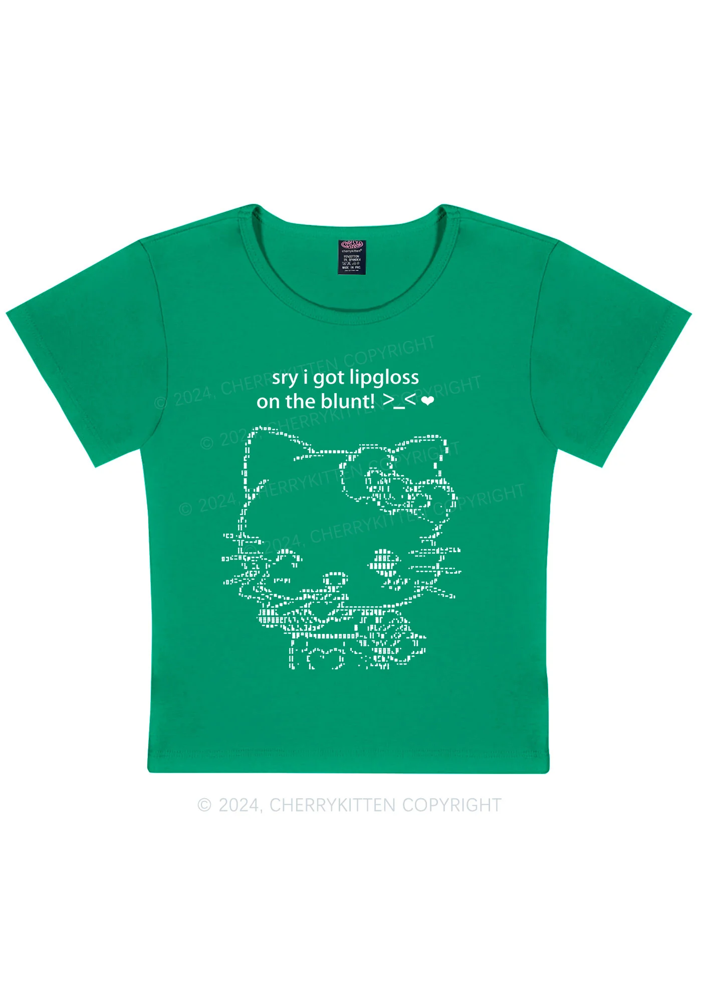 Sorry About Lipgloss Y2K Baby Tee Cherrykitten - Image 12
