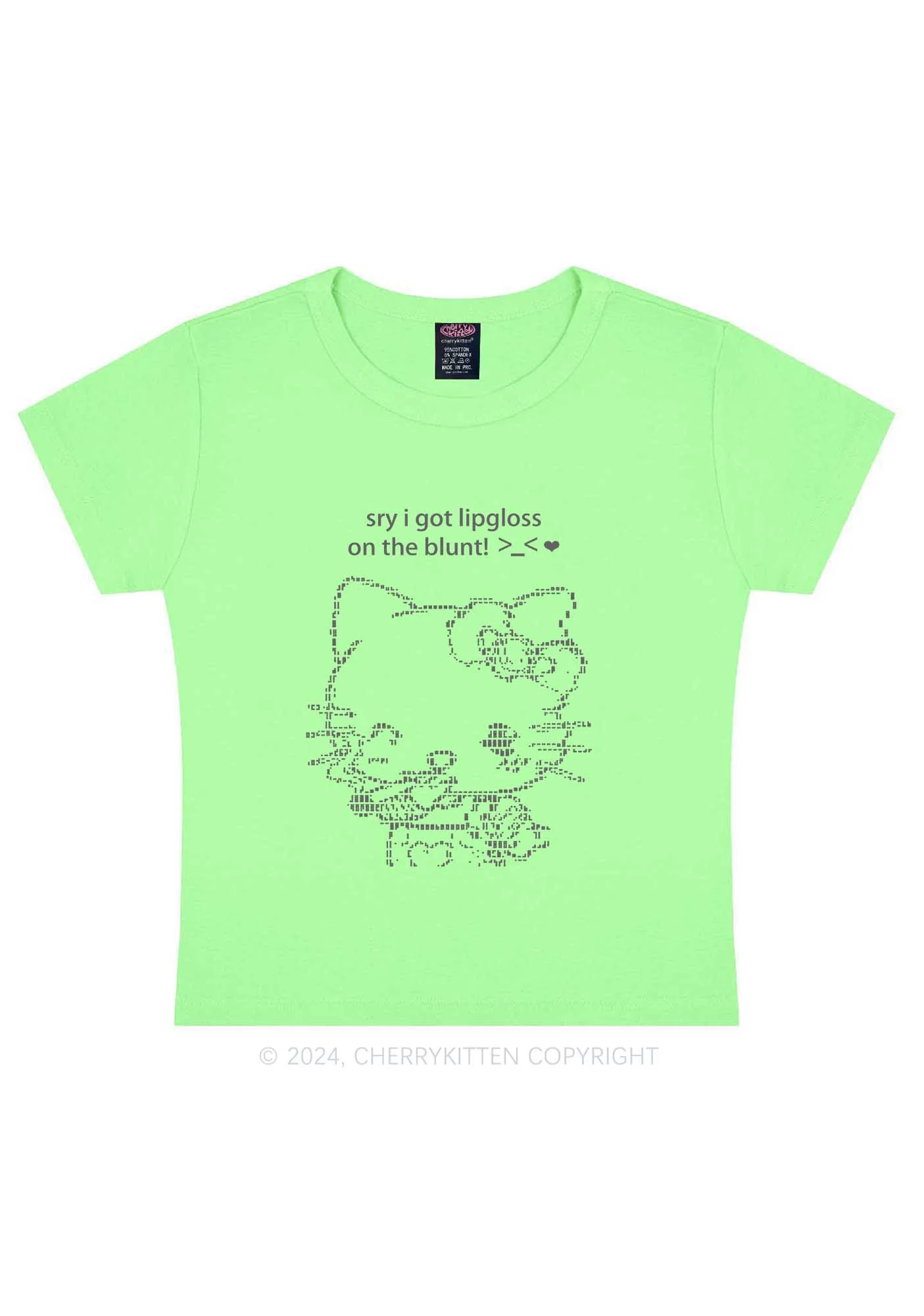 Sorry About Lipgloss Y2K Baby Tee Cherrykitten - Image 13