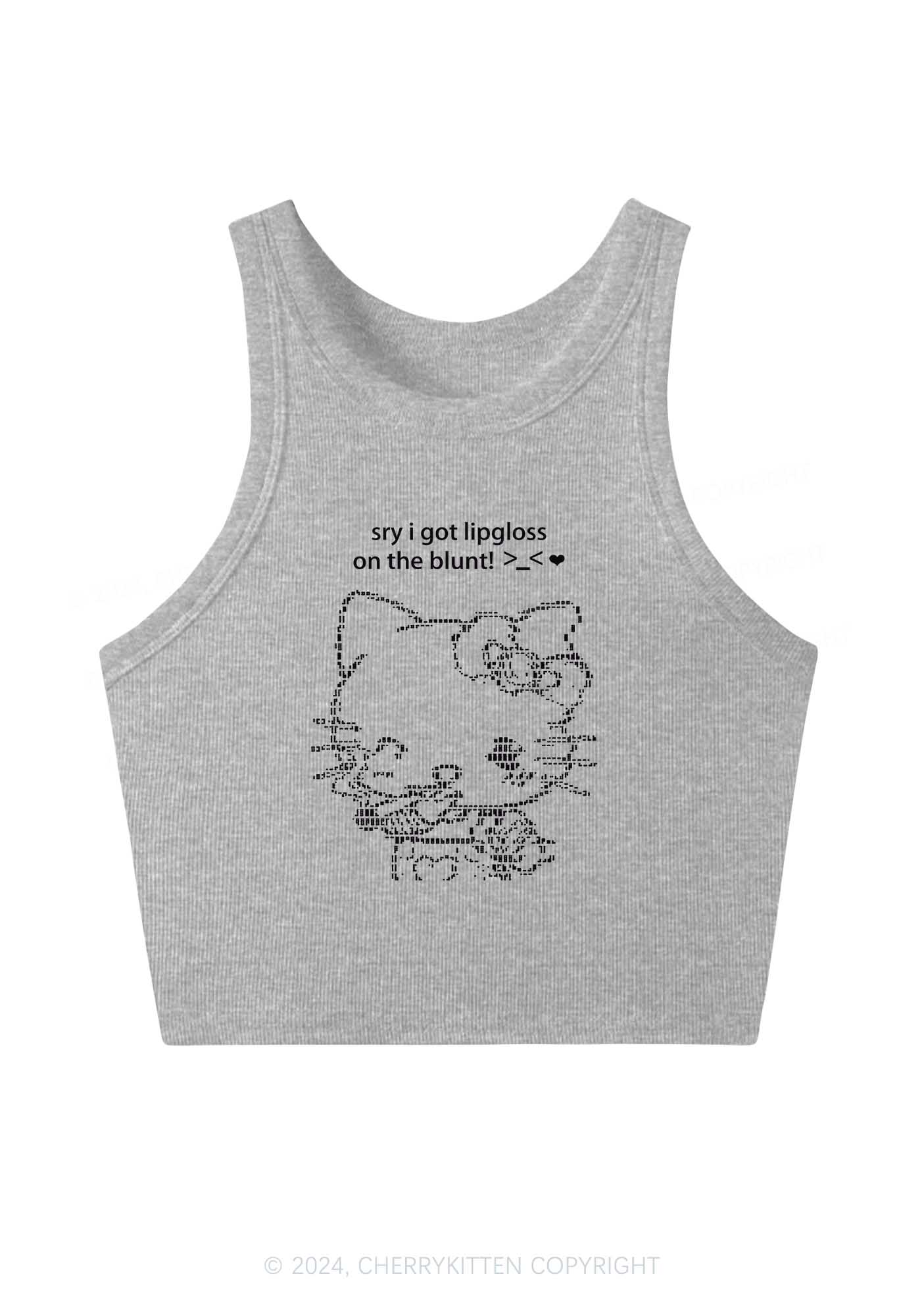 Sorry About Lipgloss Y2K Crop Tank Top Cherrykitten - Image 5
