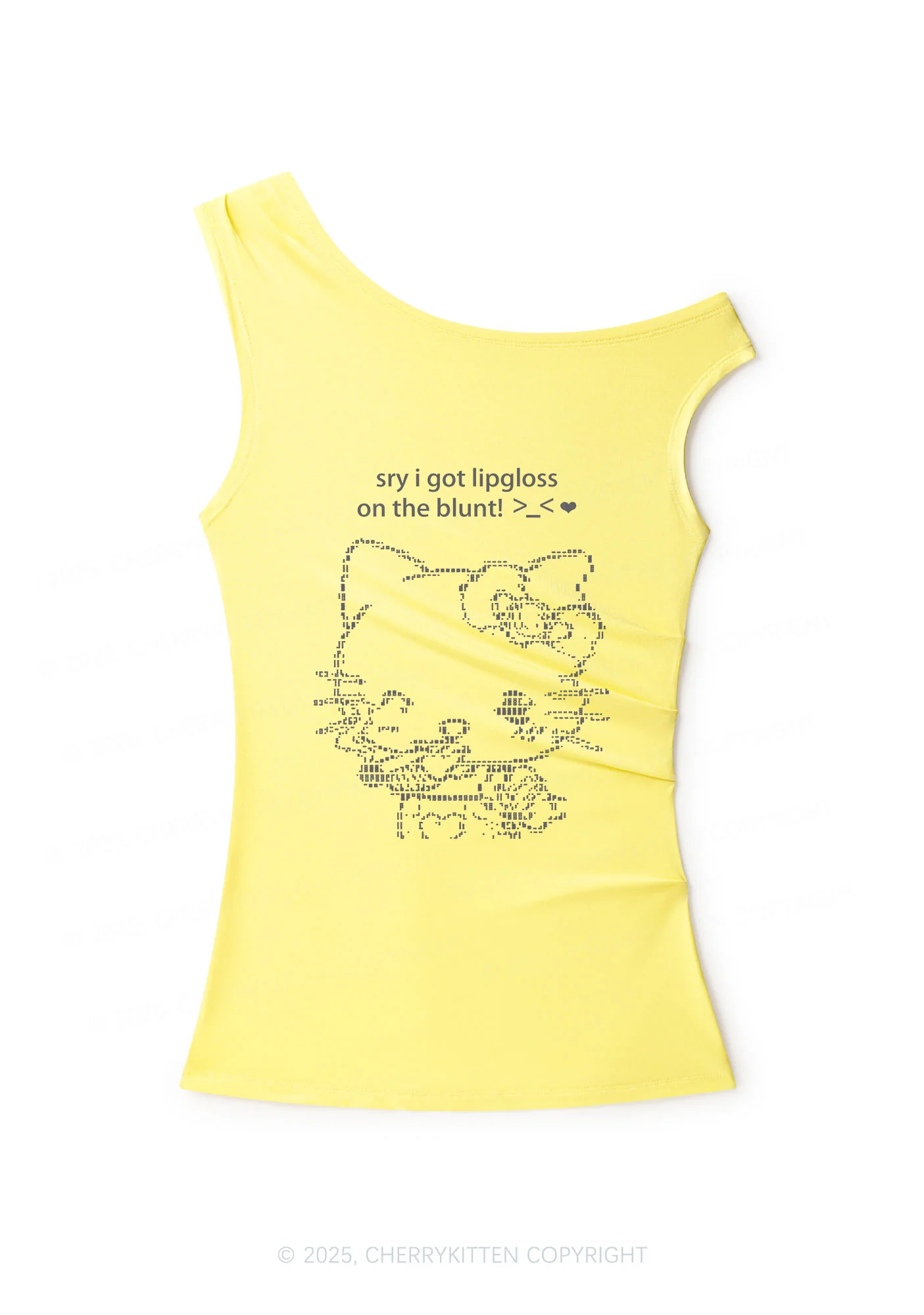 Sorry About Lipgloss Y2K Off Shoulder Tank Top Cherrykitten - Image 2
