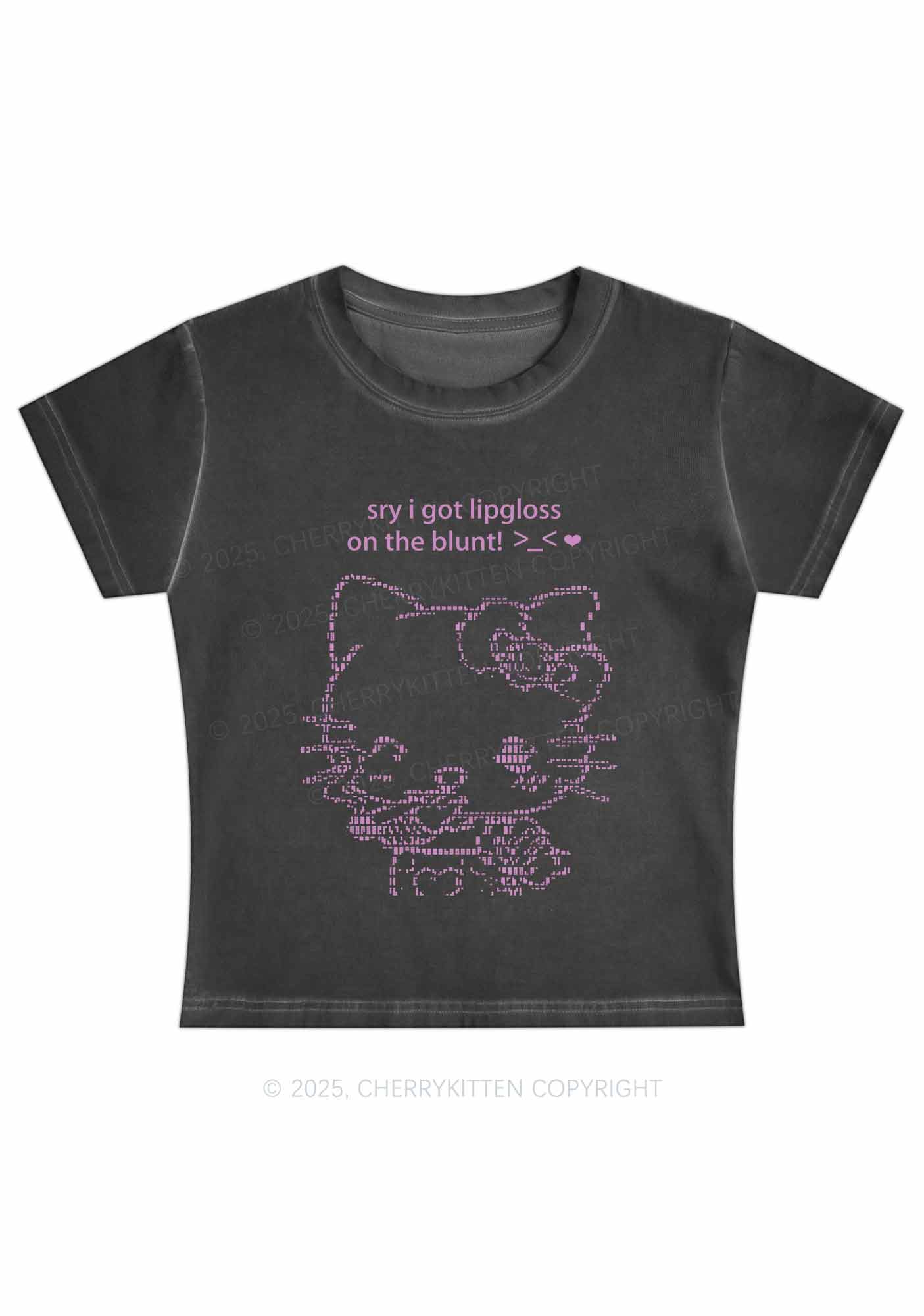 Sorry About Lipgloss Y2K Vintage Classic Tee Cherrykitten - Image 2