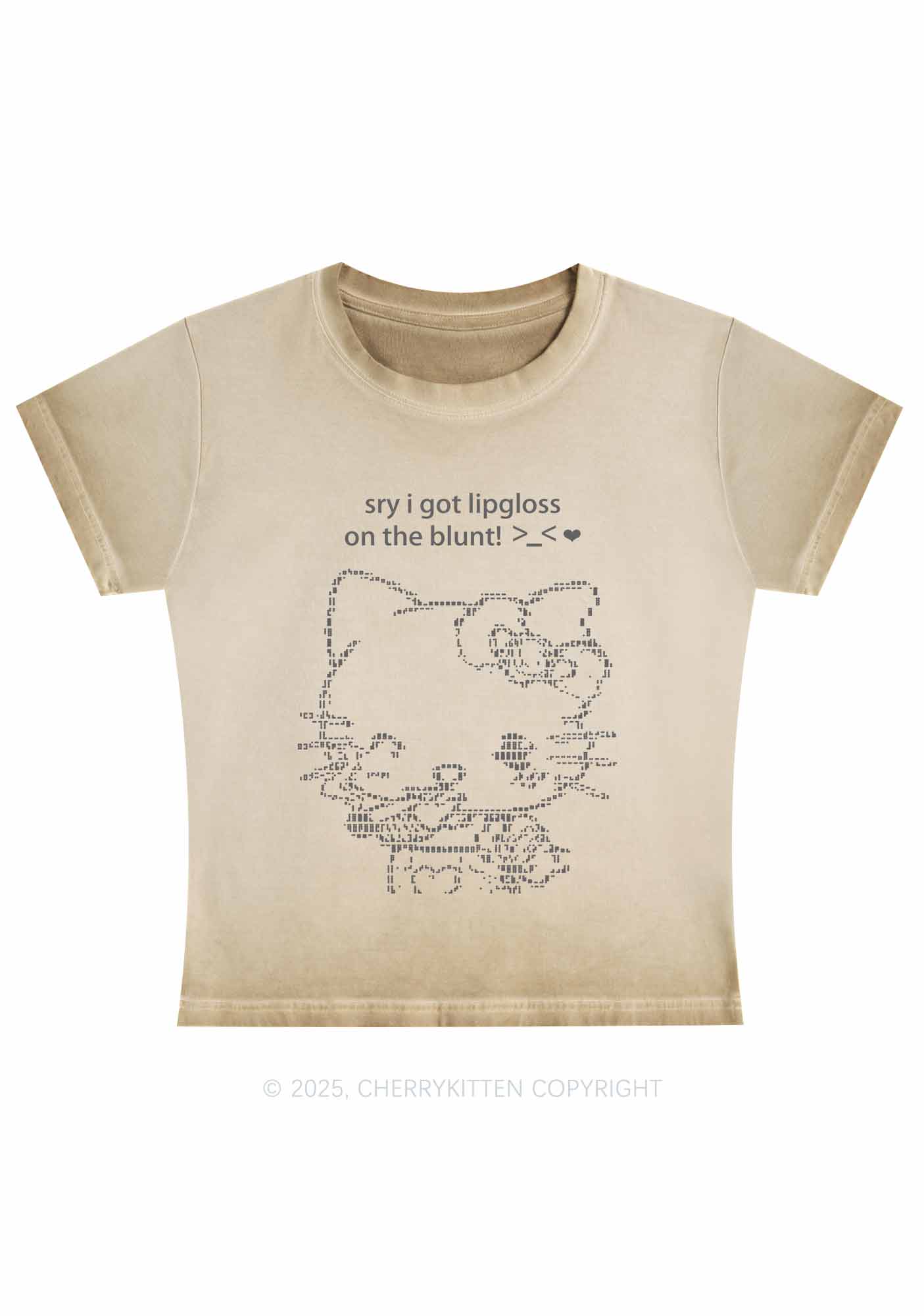 Sorry About Lipgloss Y2K Vintage Classic Tee Cherrykitten - Image 3