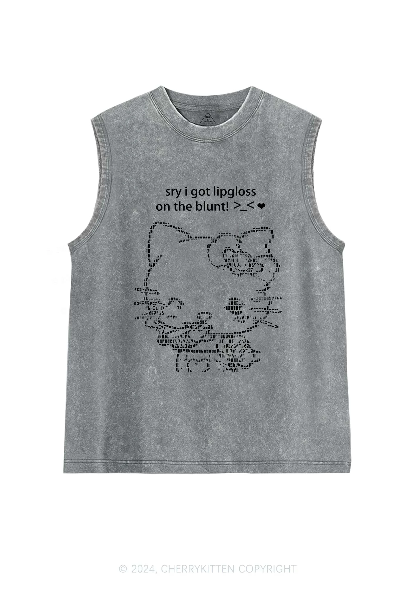 Sorry About Lipgloss Y2K Washed Tank Cherrykitten - Image 5