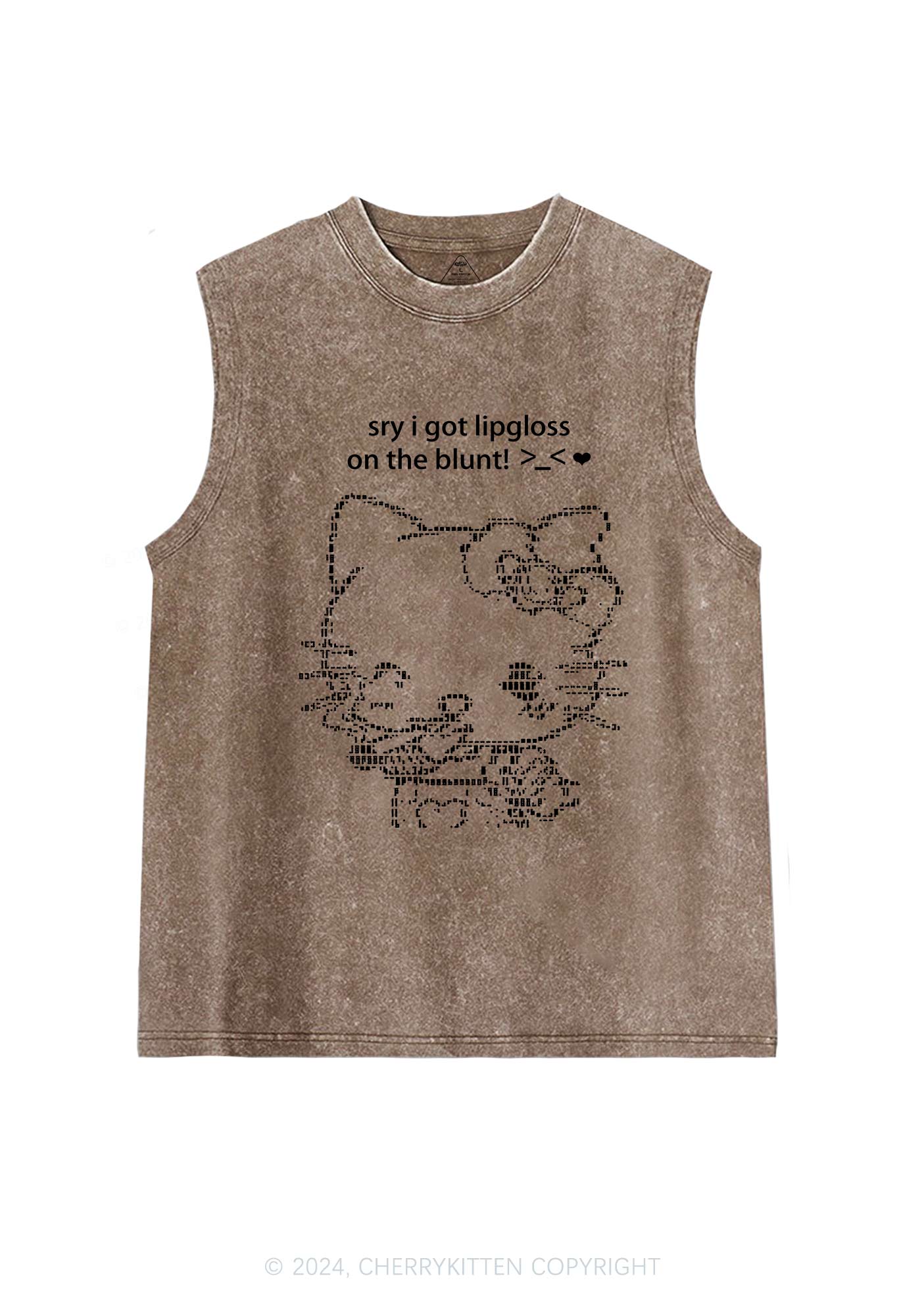 Sorry About Lipgloss Y2K Washed Tank Cherrykitten - Image 6