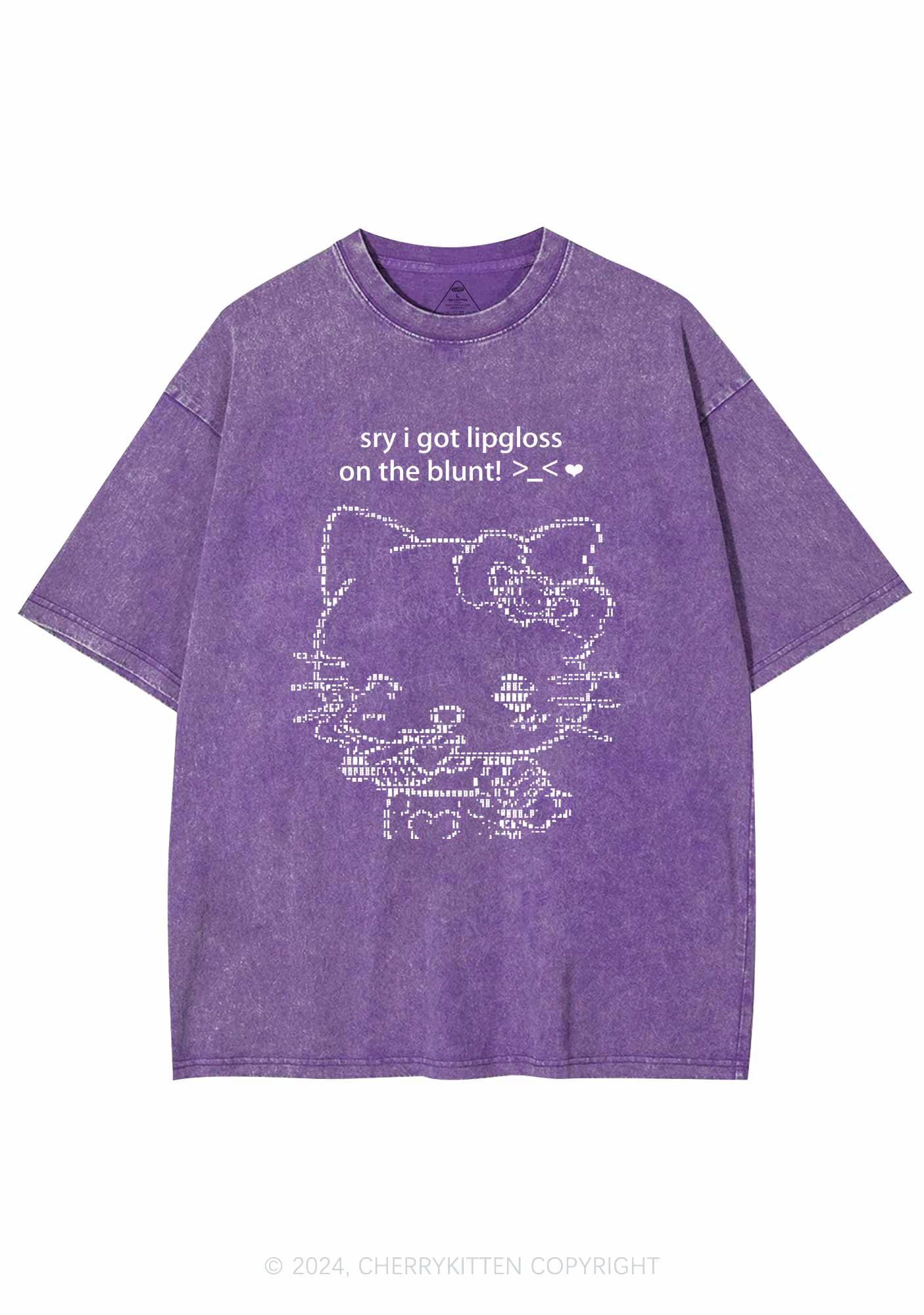 Sorry About Lipgloss Y2K Washed Tee Cherrykitten - Image 5