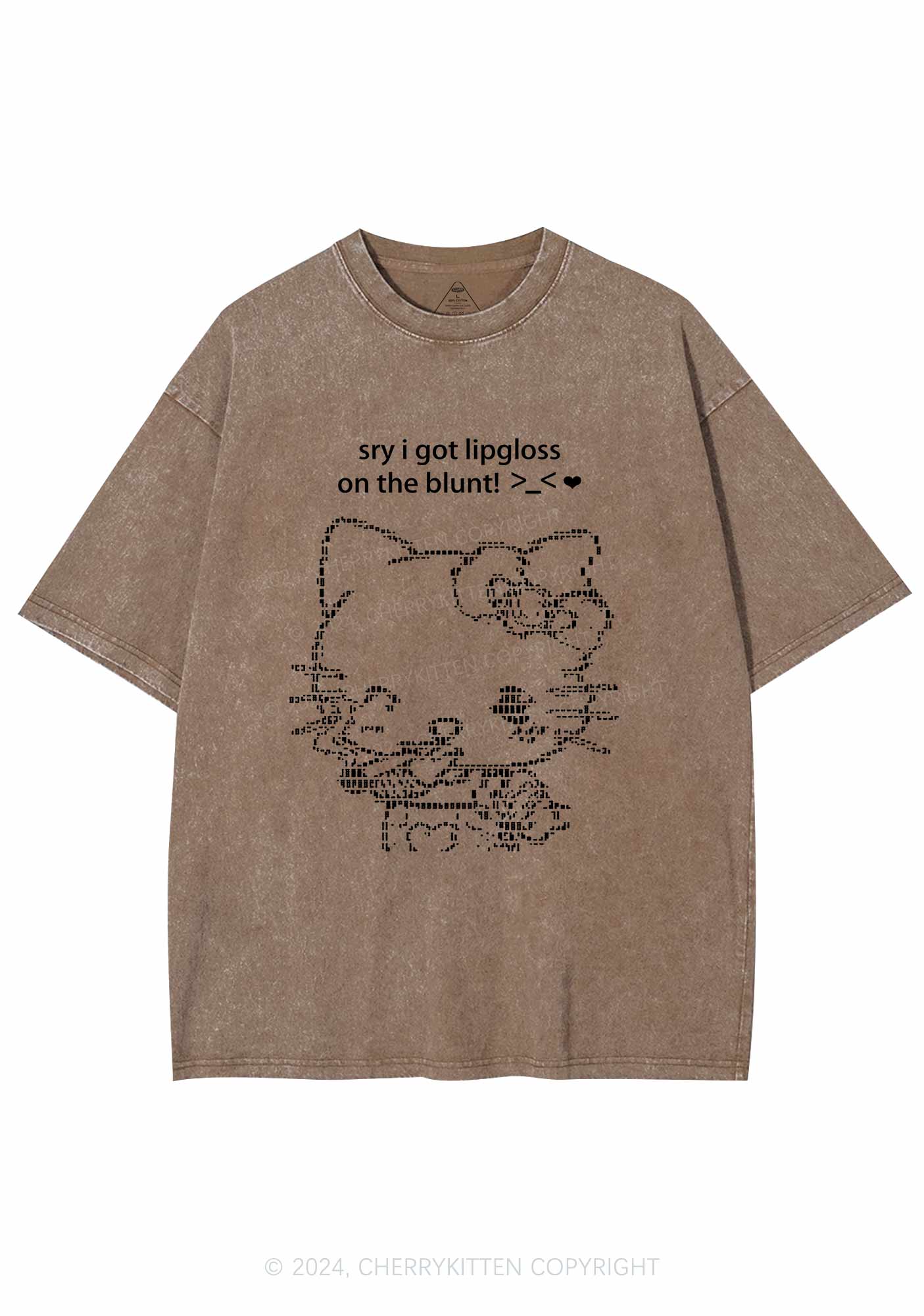 Sorry About Lipgloss Y2K Washed Tee Cherrykitten - Image 7