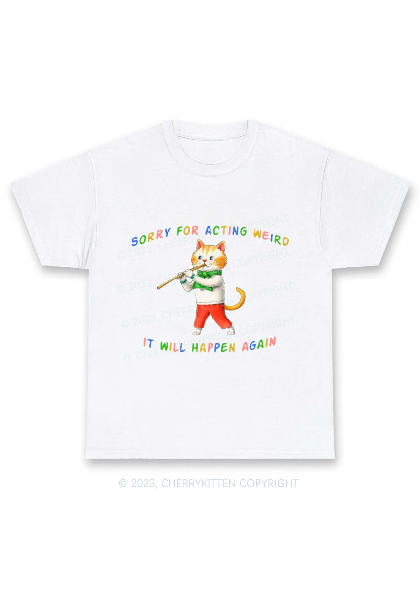 Sorry For Acting Weird Y2K Chunky Shirt Cherrykitten - Image 3