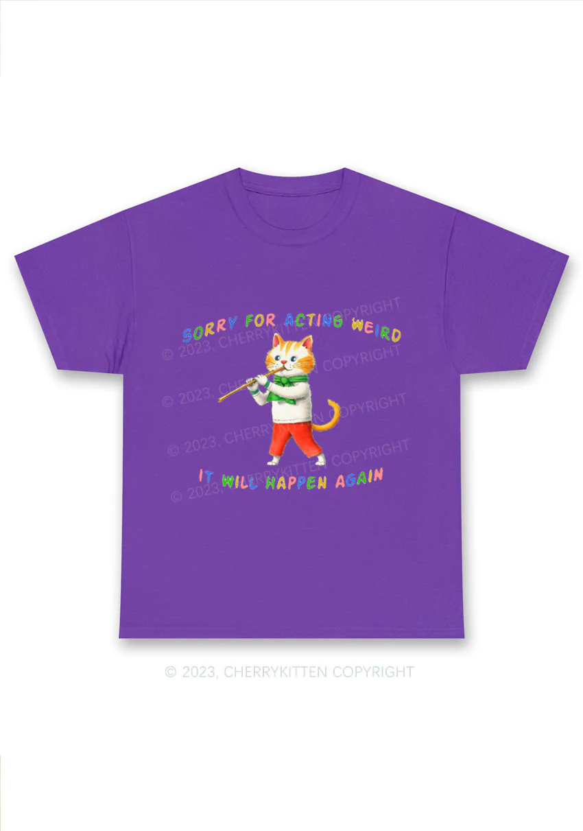 Sorry For Acting Weird Y2K Chunky Shirt Cherrykitten - Image 4