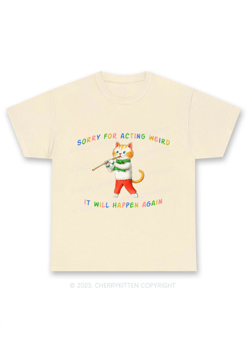 Sorry For Acting Weird Y2K Chunky Shirt Cherrykitten - Image 5
