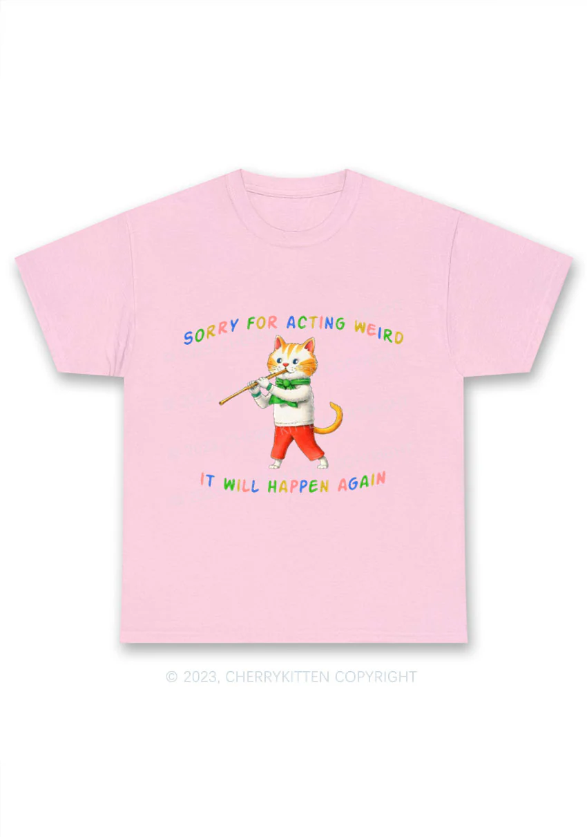 Sorry For Acting Weird Y2K Chunky Shirt Cherrykitten - Image 6