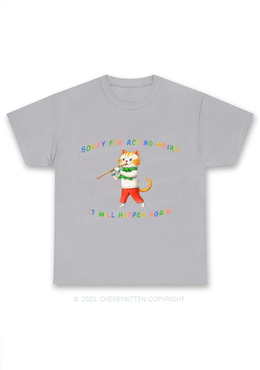 Sorry For Acting Weird Y2K Chunky Shirt Cherrykitten - Image 7