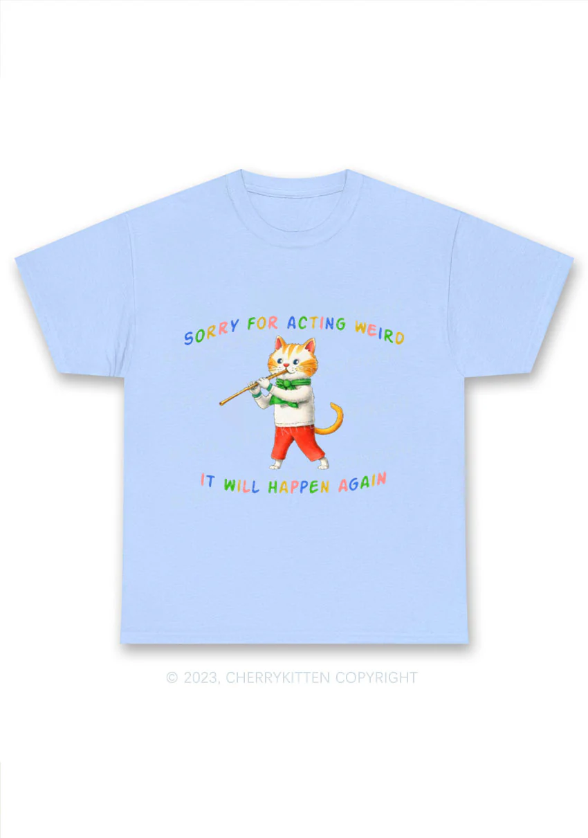 Sorry For Acting Weird Y2K Chunky Shirt Cherrykitten - Image 8