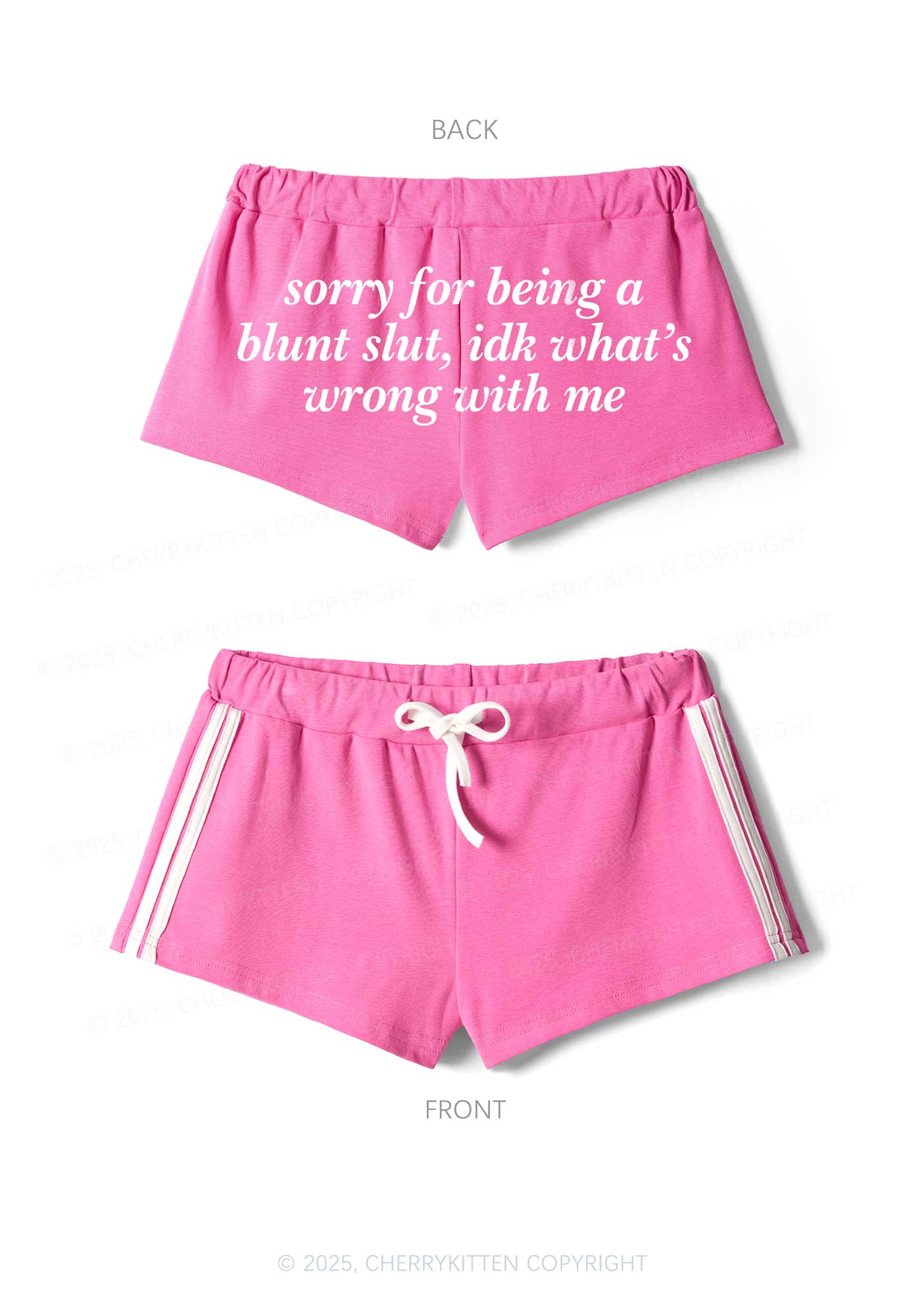 Sorry For Being A Blunt Slxt Y2K Drawstring Mini Shorts Cherrykitten - Image 6