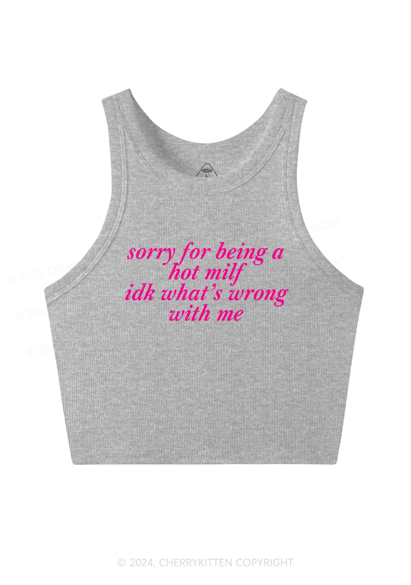 Sorry For Being A Hot Mxxf Y2K Crop Tank Top Cherrykitten - Image 5