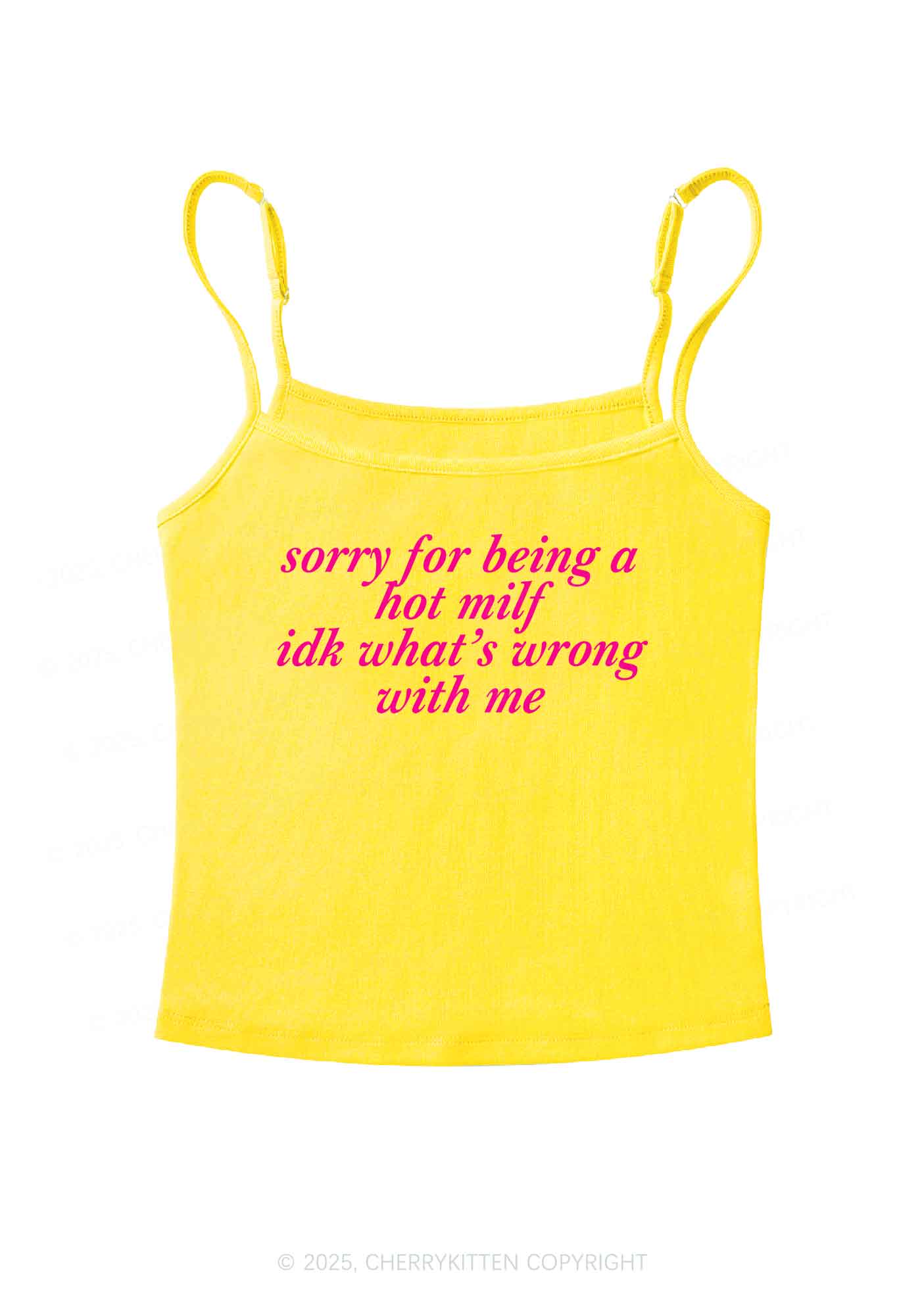 Sorry For Being A Hot Mxxf Y2K Spaghetti Strap Cami Cherrykitten - Image 7