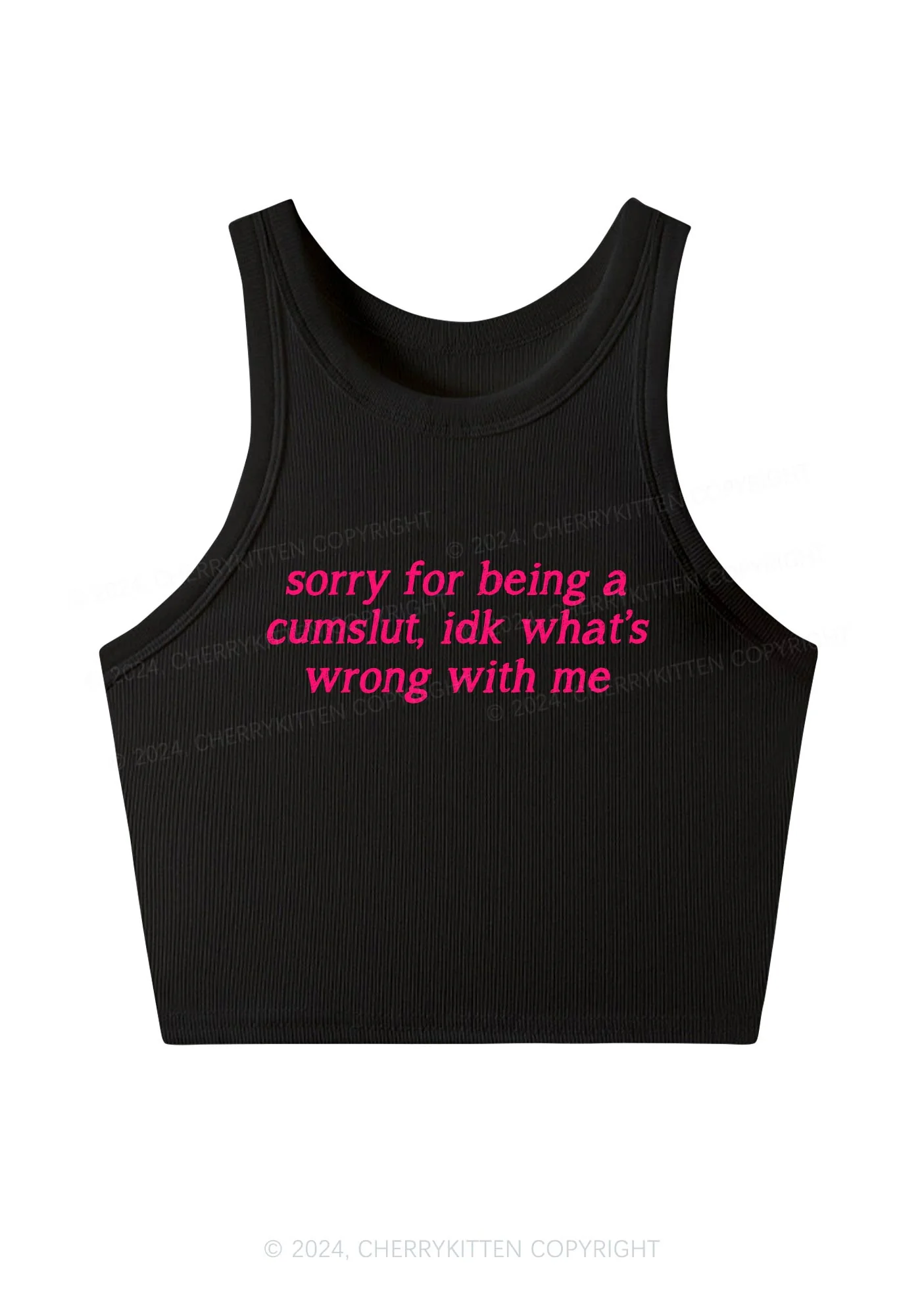 Sorry For Being Cxmslxt Y2K Crop Tank Top Cherrykitten - Image 3