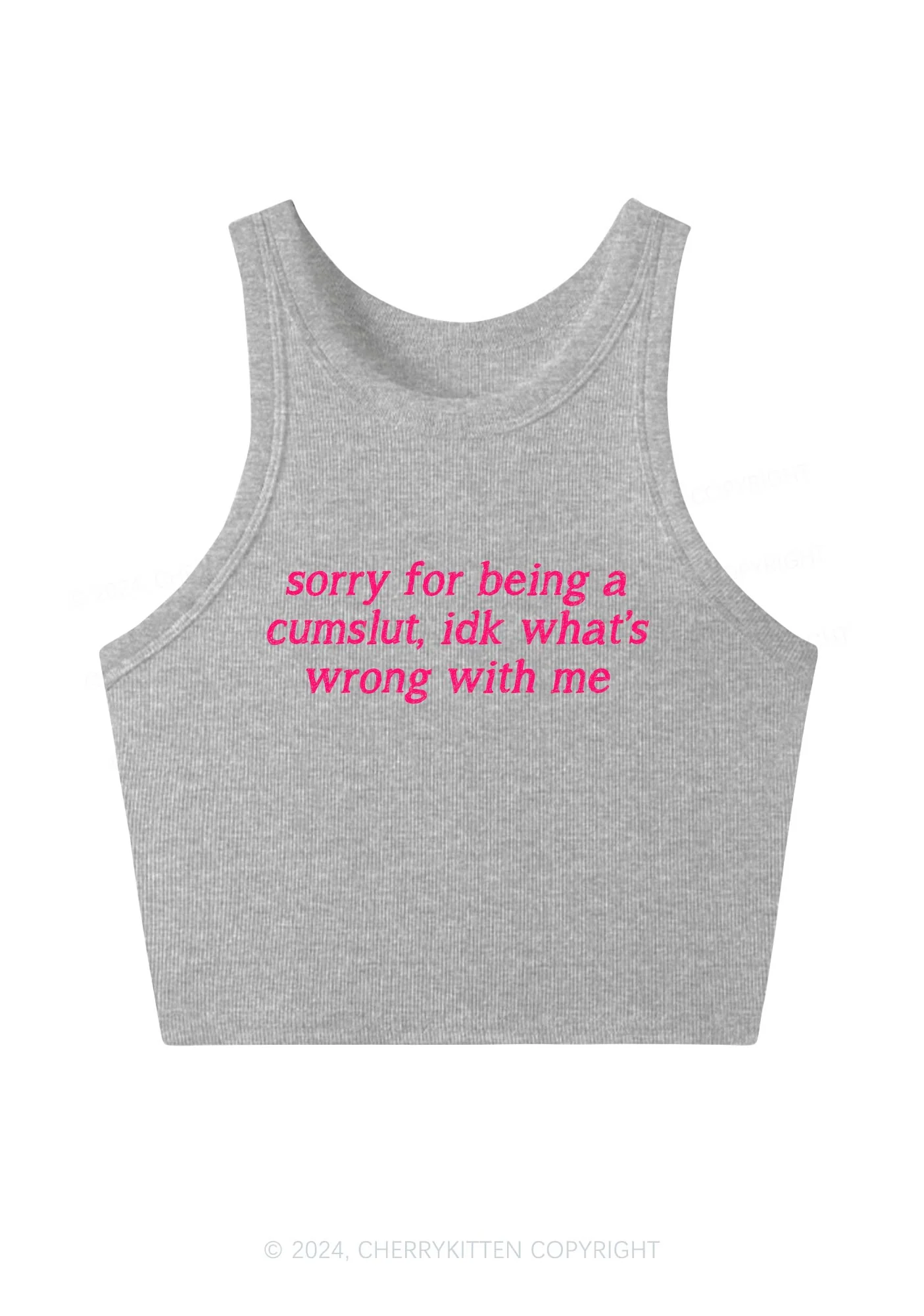 Sorry For Being Cxmslxt Y2K Crop Tank Top Cherrykitten - Image 5