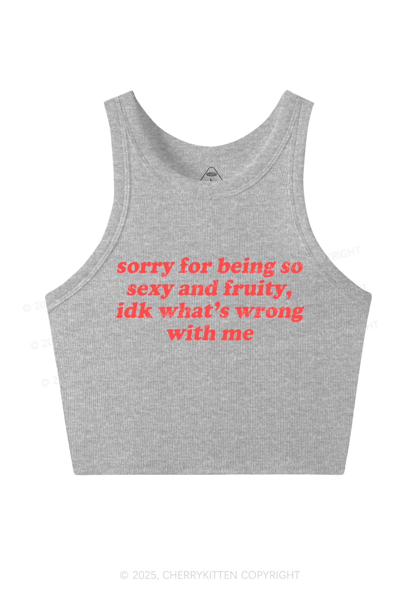 Sorry For Being So Fruity Y2K Crop Tank Top Cherrykitten - Image 4