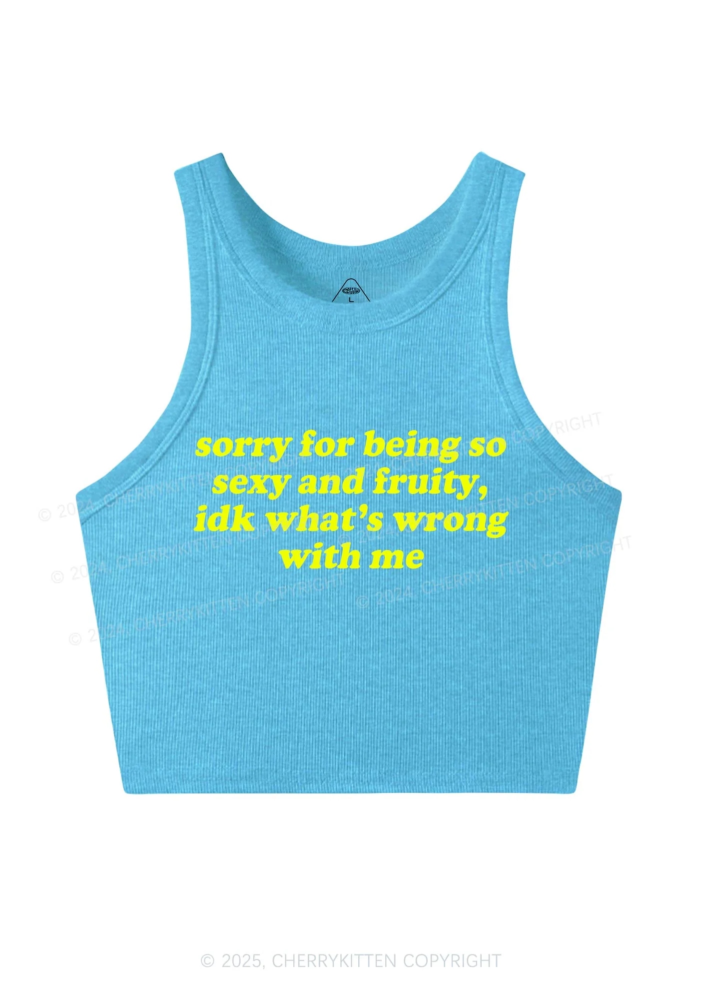 Sorry For Being So Fruity Y2K Crop Tank Top Cherrykitten - Image 5
