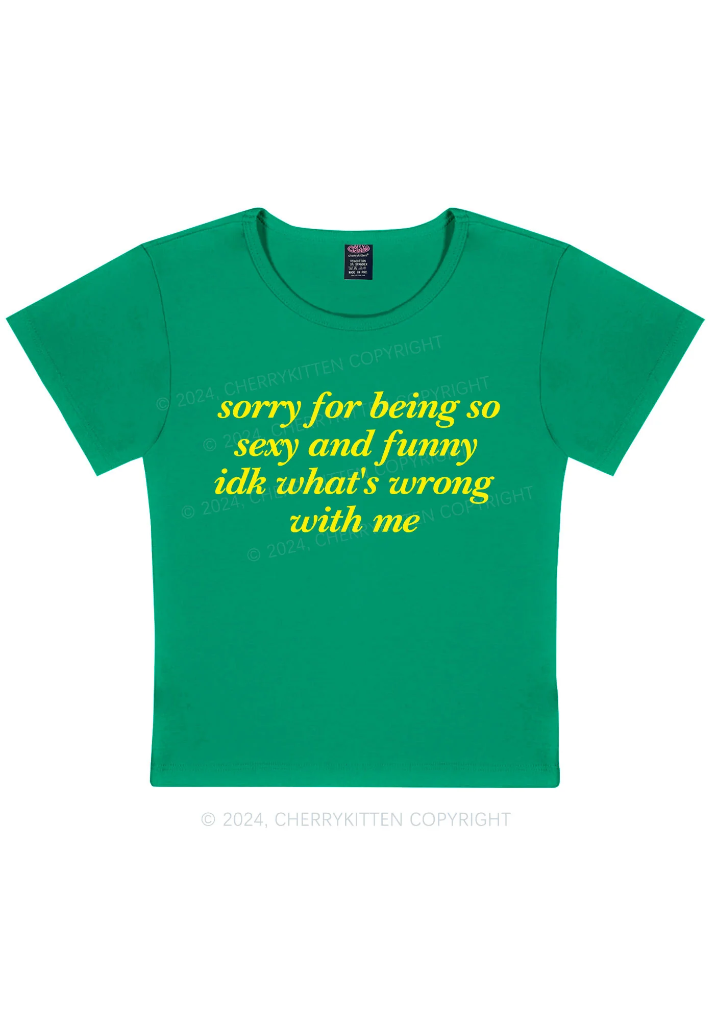 Sorry For Being So Funny Y2K Baby Tee - Image 12