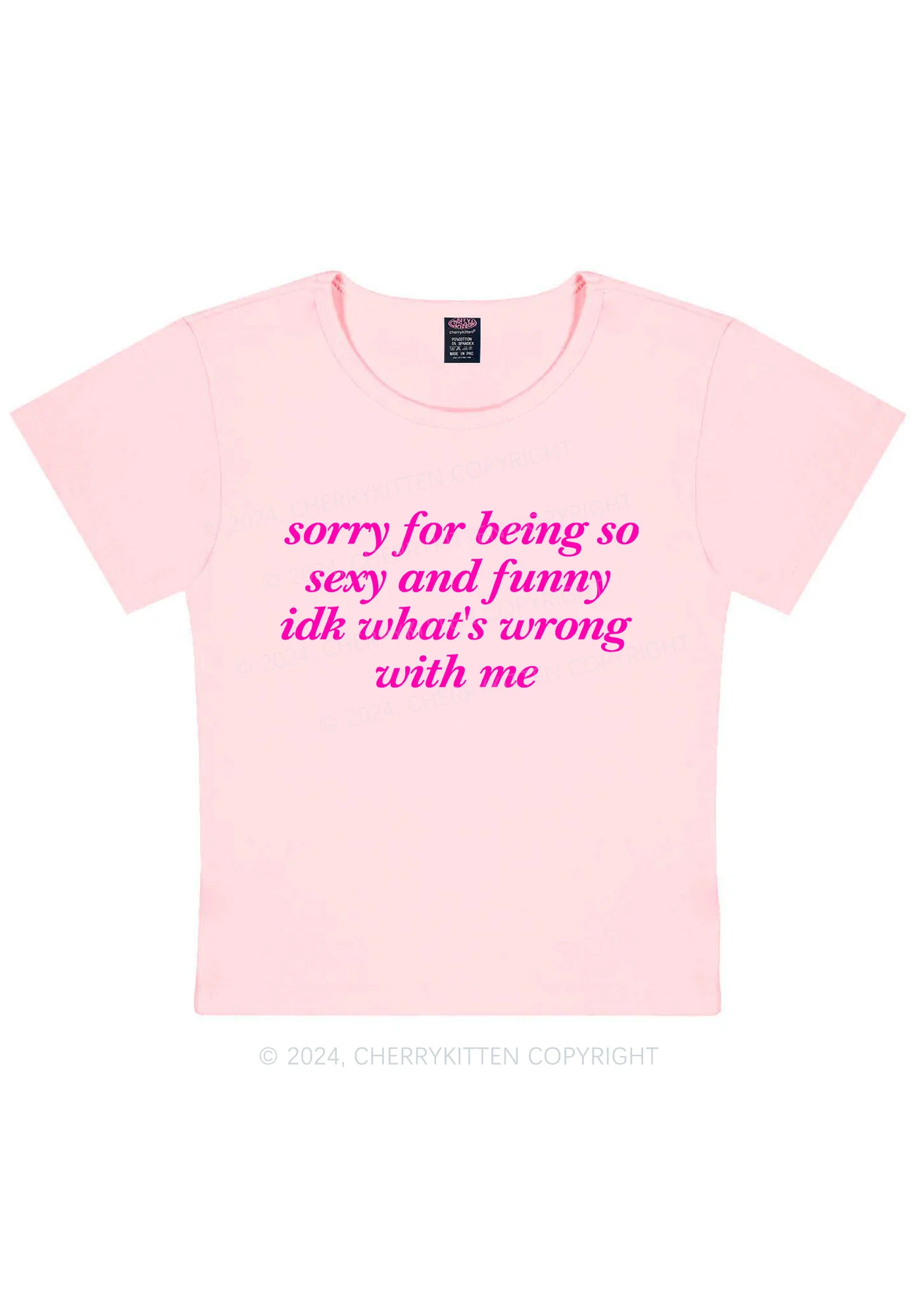 Sorry For Being So Funny Y2K Baby Tee - Image 13