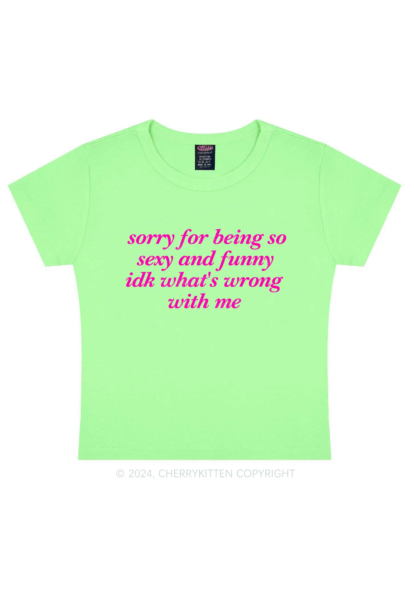 Sorry For Being So Funny Y2K Baby Tee - Image 14