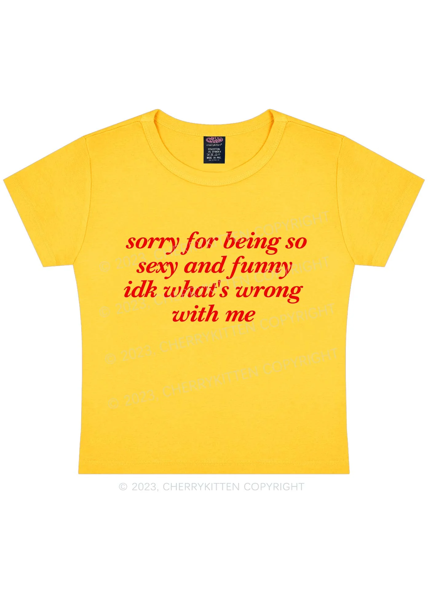 Sorry For Being So Funny Y2K Baby Tee - Image 6